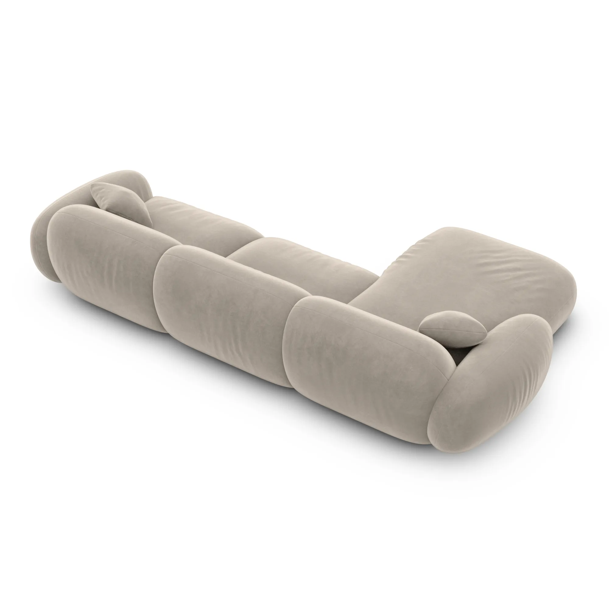 Samtstoff L-Form Sofa Elara – Bild 36