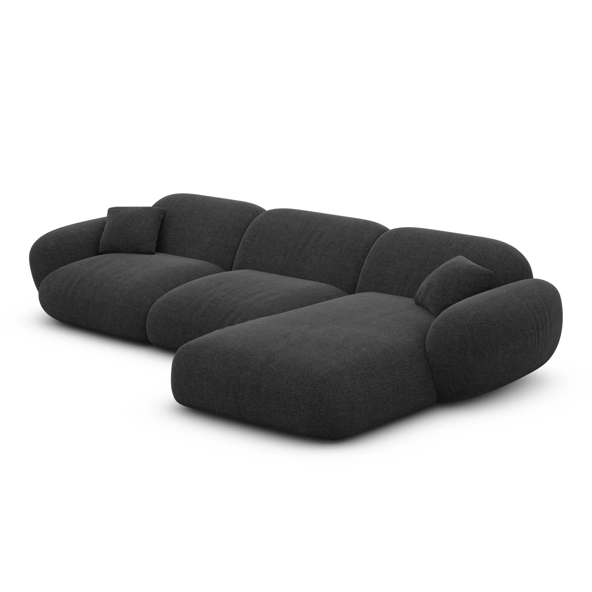 Strukturstoff L-Form Sofa Elara – Bild 60