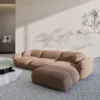 Strukturstoff L-Form Sofa Elara – Bild 9