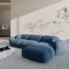 Strukturstoff L-Form Sofa Elara – Bild 11