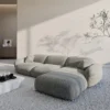 Strukturstoff L-Form Sofa Elara – Bild 13