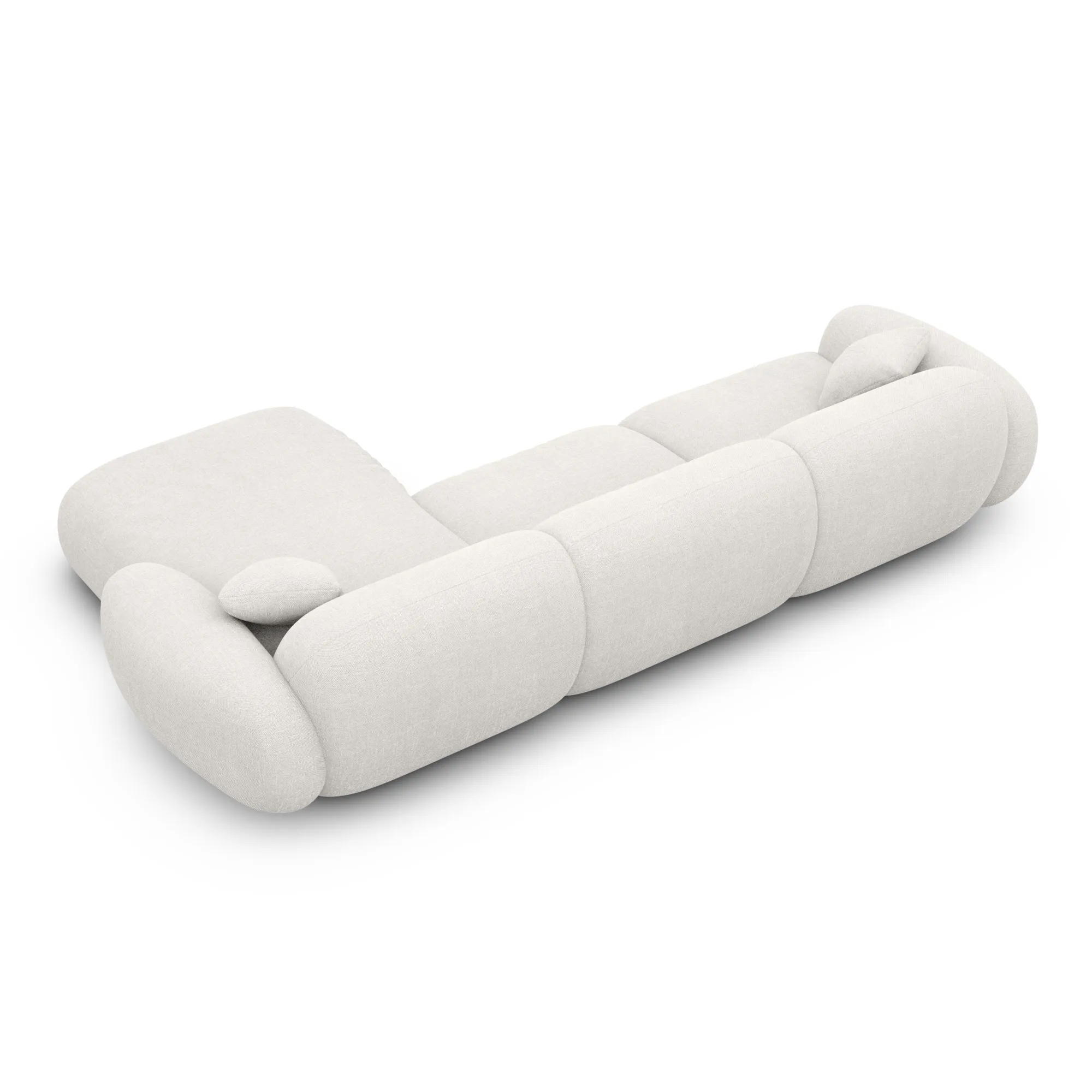 Strukturstoff L-Form Sofa Elara – Bild 23