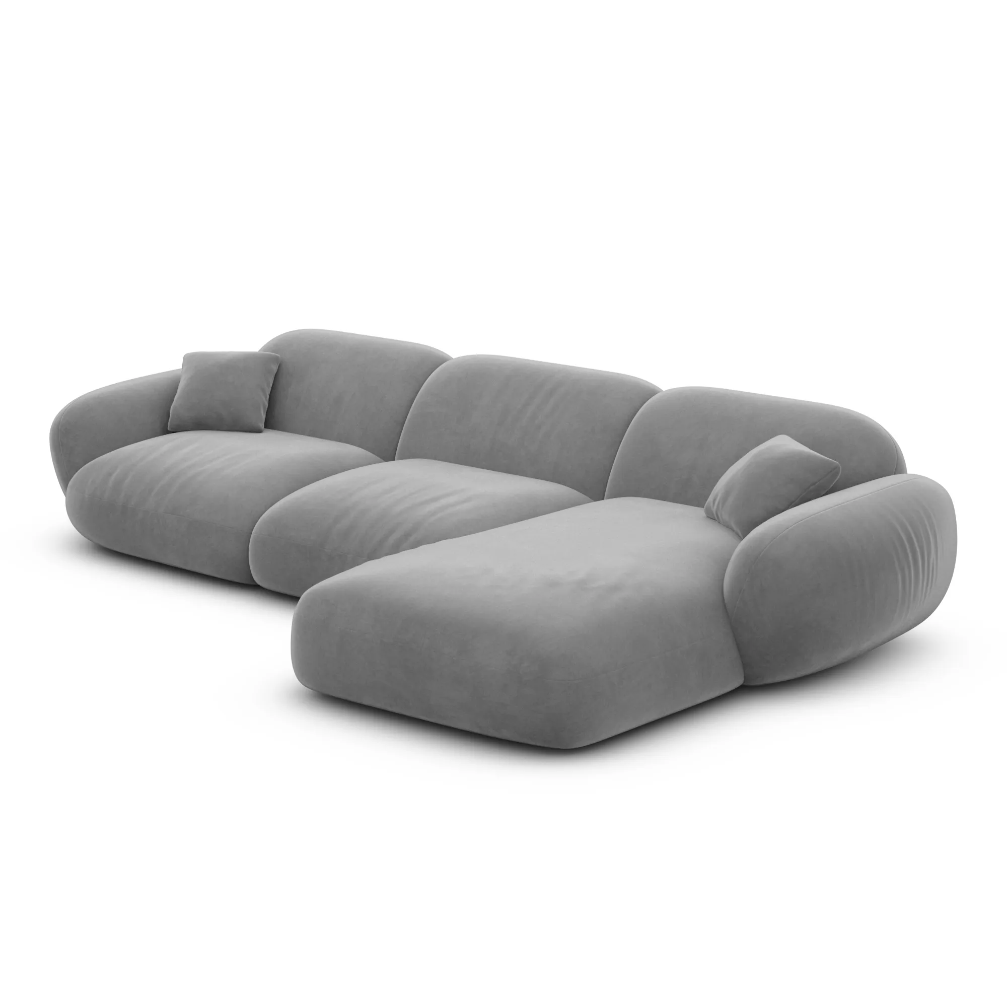 Samtstoff L-Form Sofa Elara – Bild 49