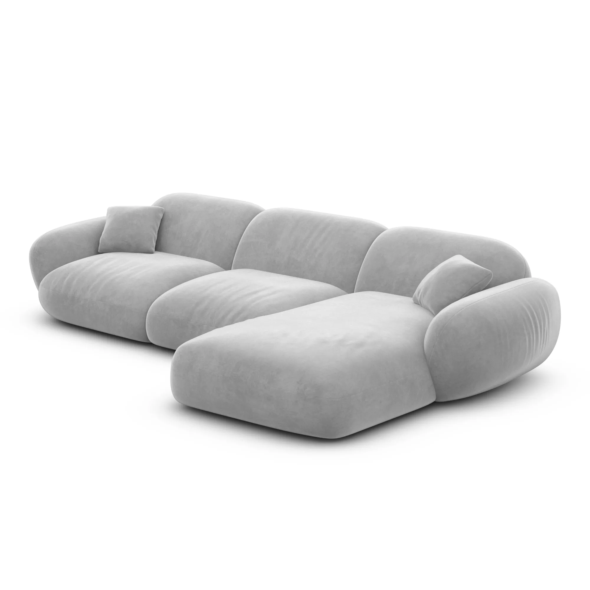 Samtstoff L-Form Sofa Elara – Bild 55