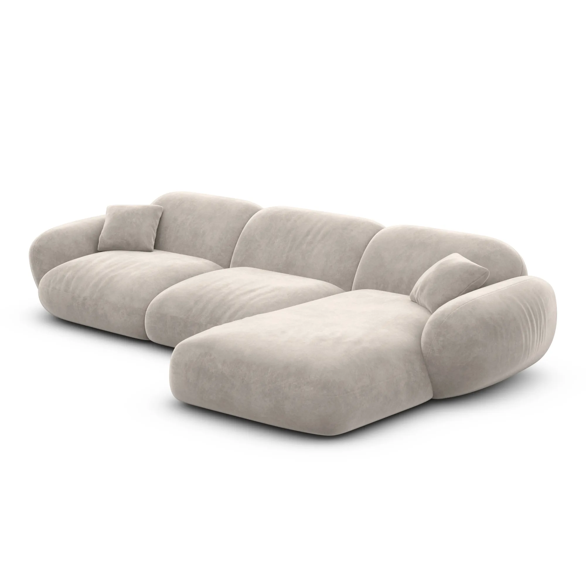 Samtstoff L-Form Sofa Elara – Bild 67