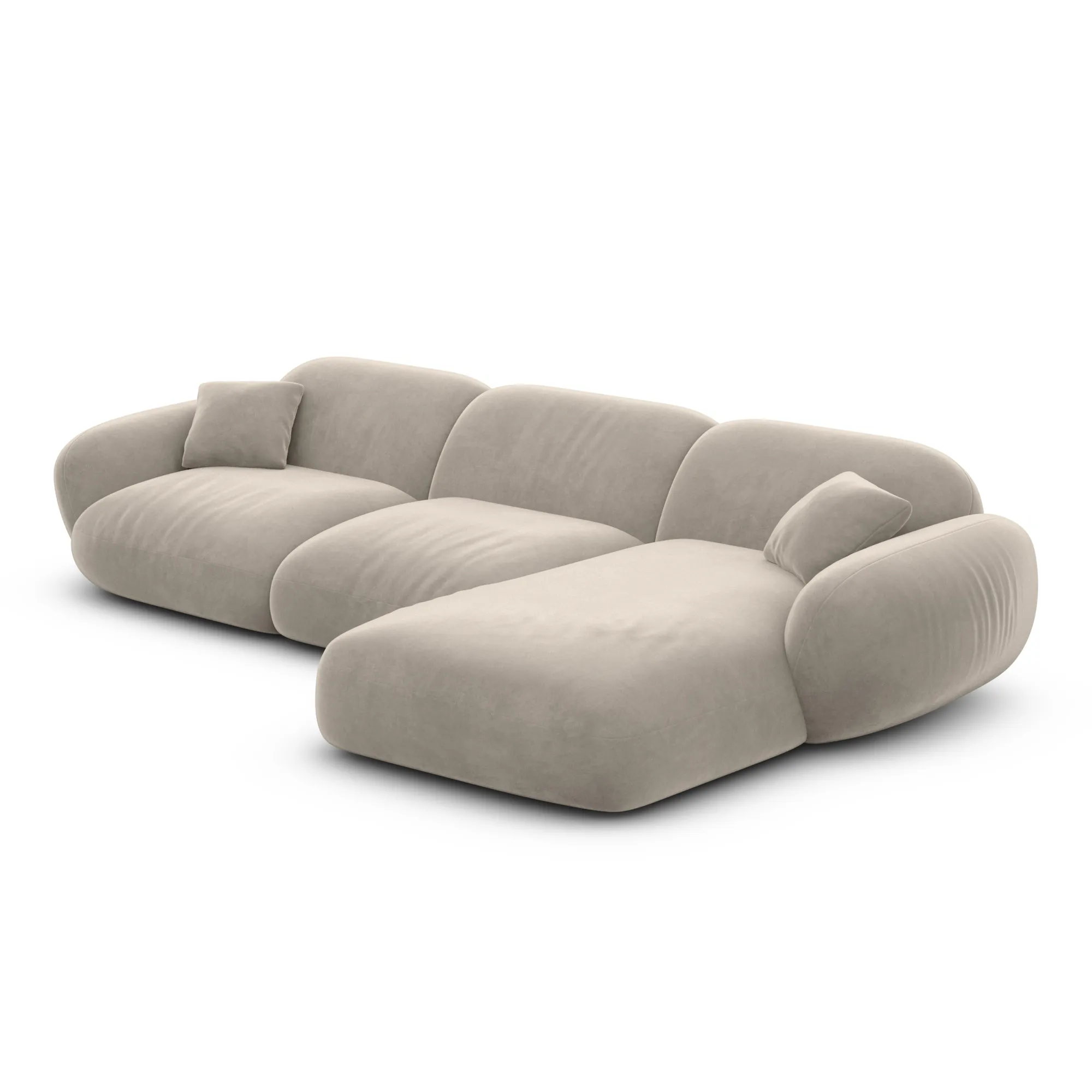 Samtstoff L-Form Sofa Elara – Bild 70