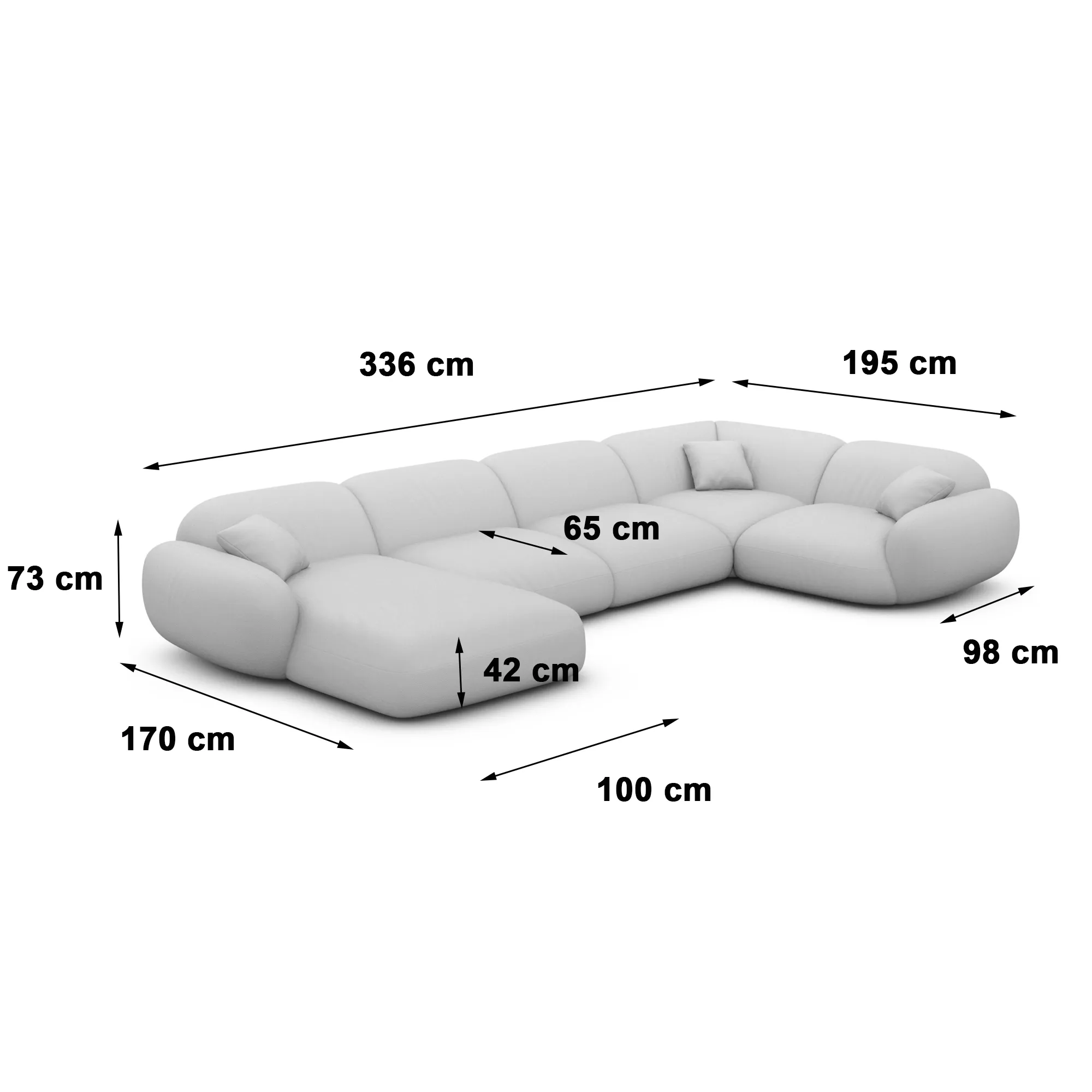 Cord U-Form XL Wohnlandschaft Elara – Bild 38