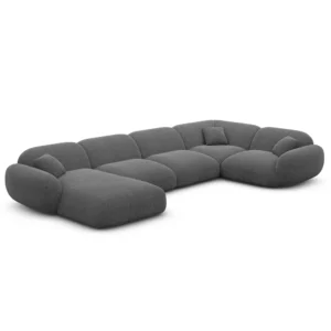 Strukturstoff U-Form XL Wohnlandschaft Elara