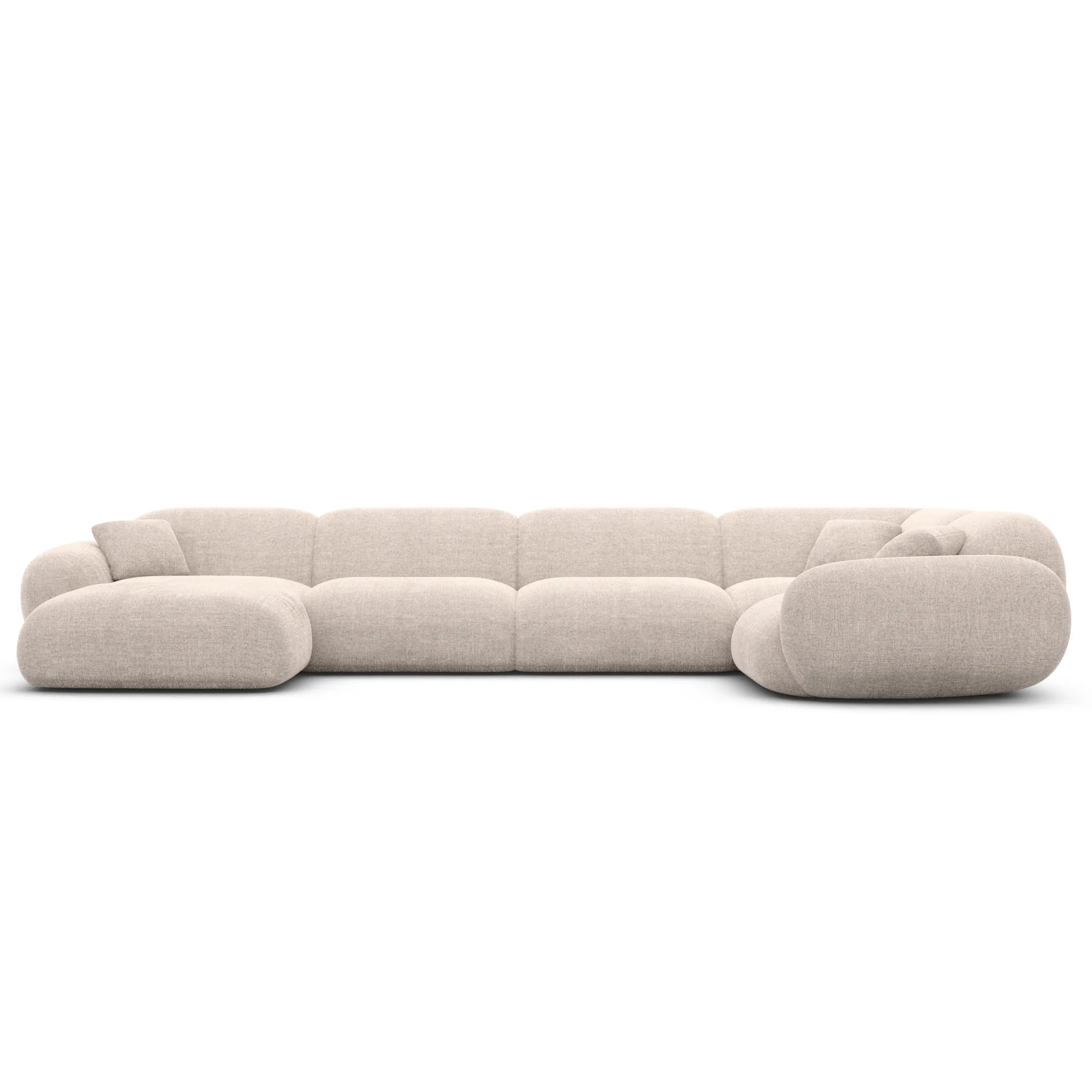 Strukturstoff U-Form XL Wohnlandschaft Elara – Bild 46