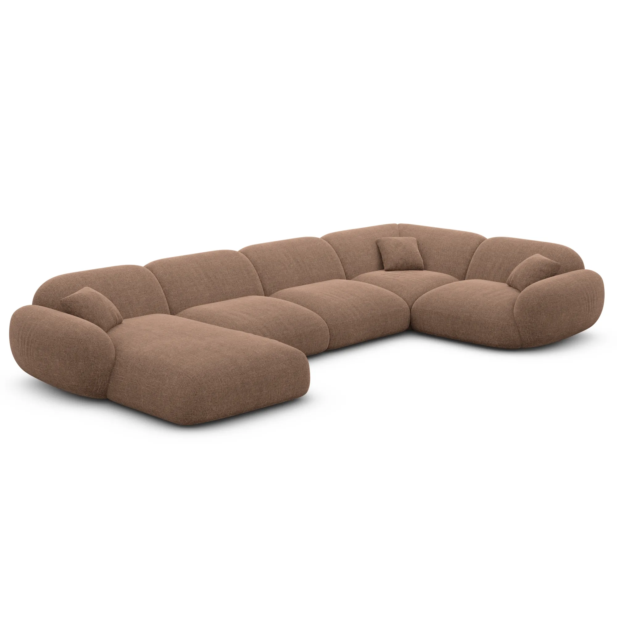 Strukturstoff U-Form XL Wohnlandschaft Elara – Bild 51