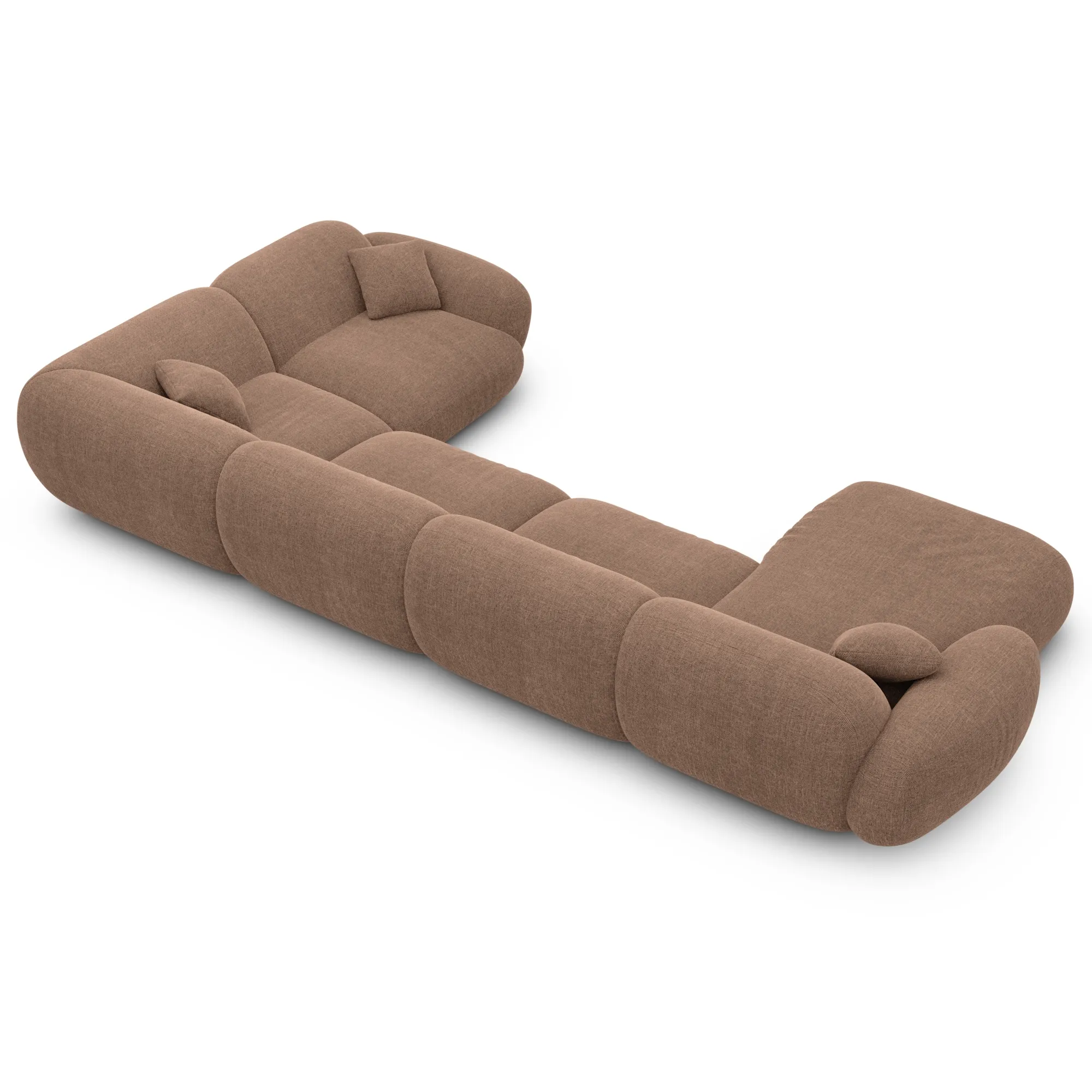 Strukturstoff U-Form XL Wohnlandschaft Elara – Bild 53