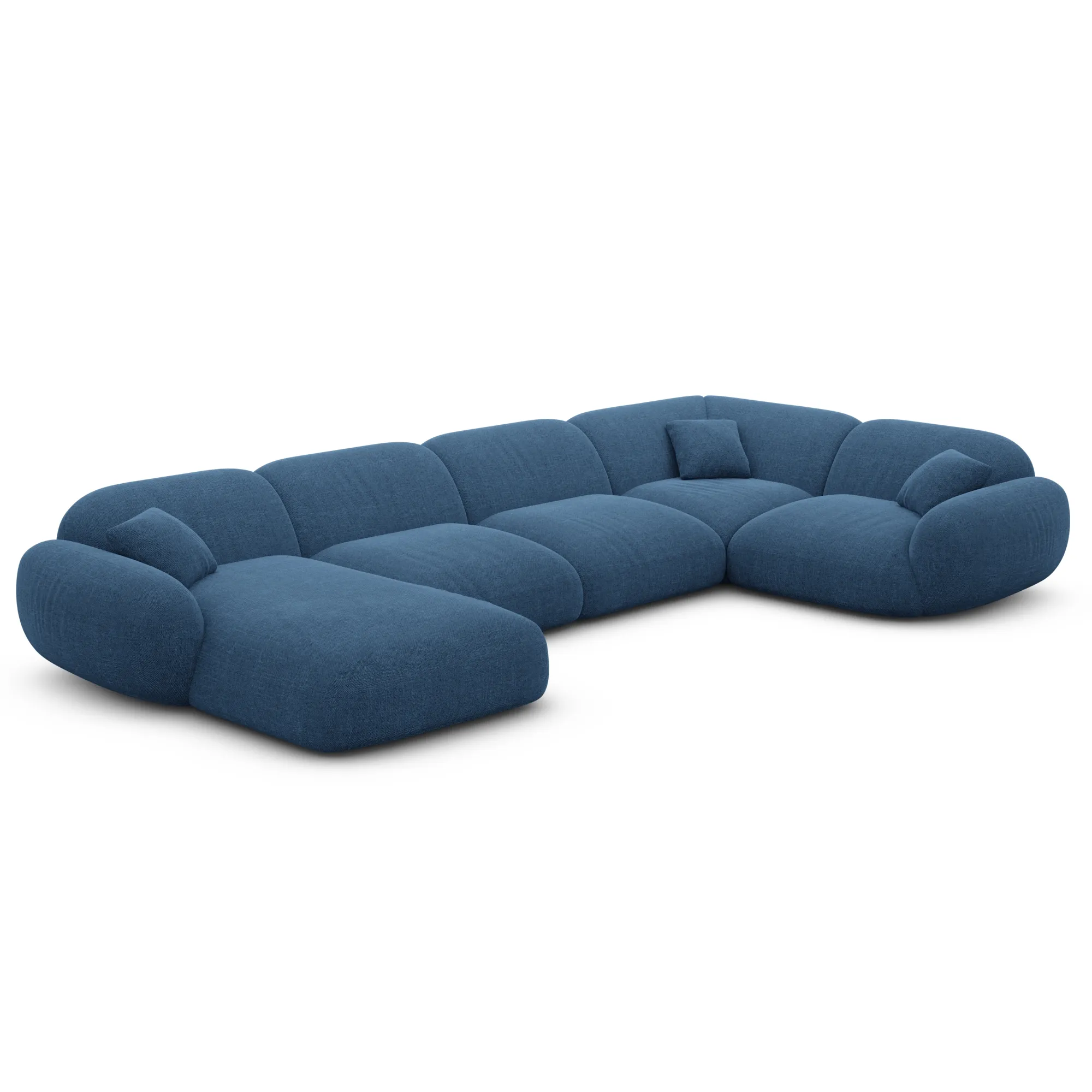 Strukturstoff U-Form XL Wohnlandschaft Elara – Bild 57