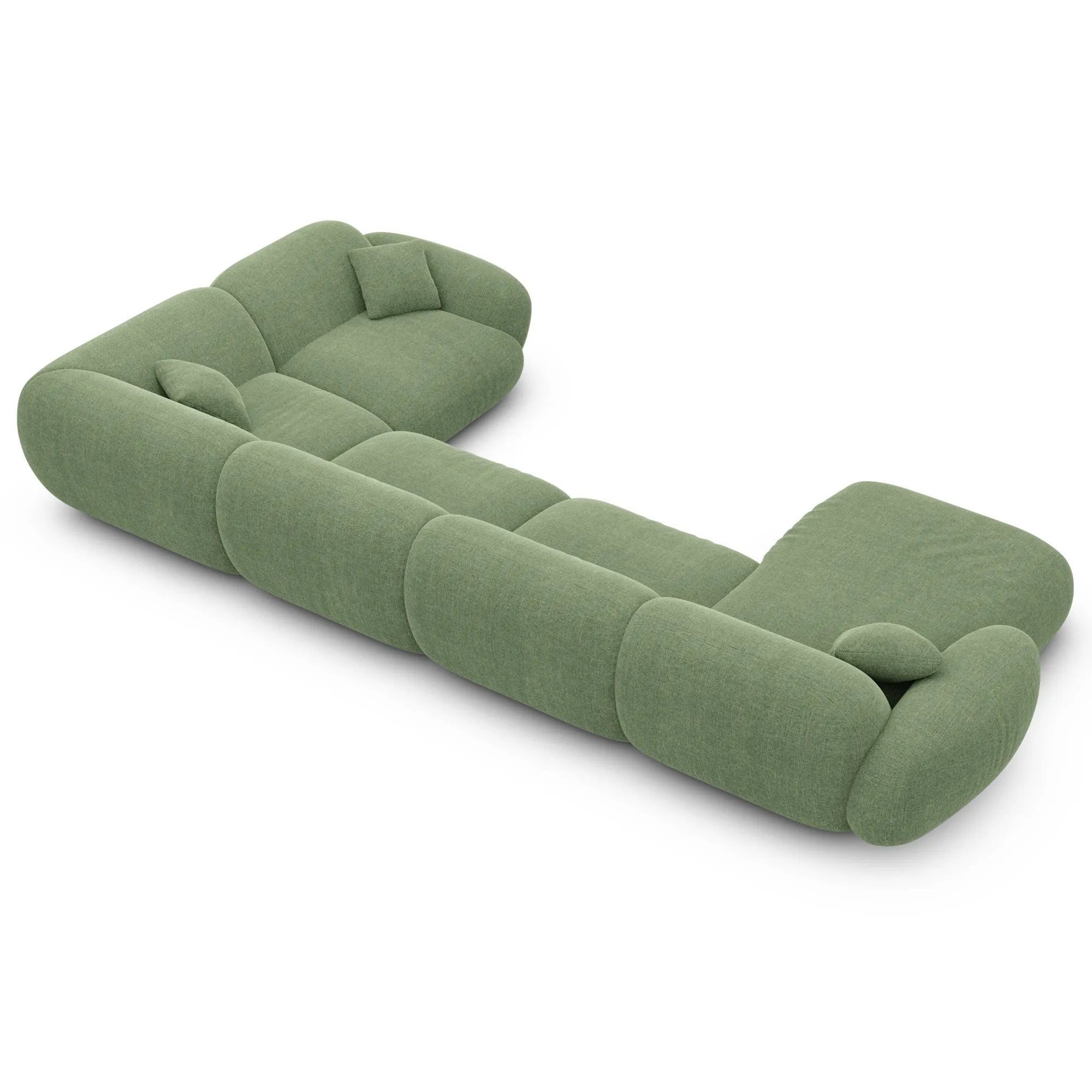 Strukturstoff U-Form XL Wohnlandschaft Elara – Bild 62