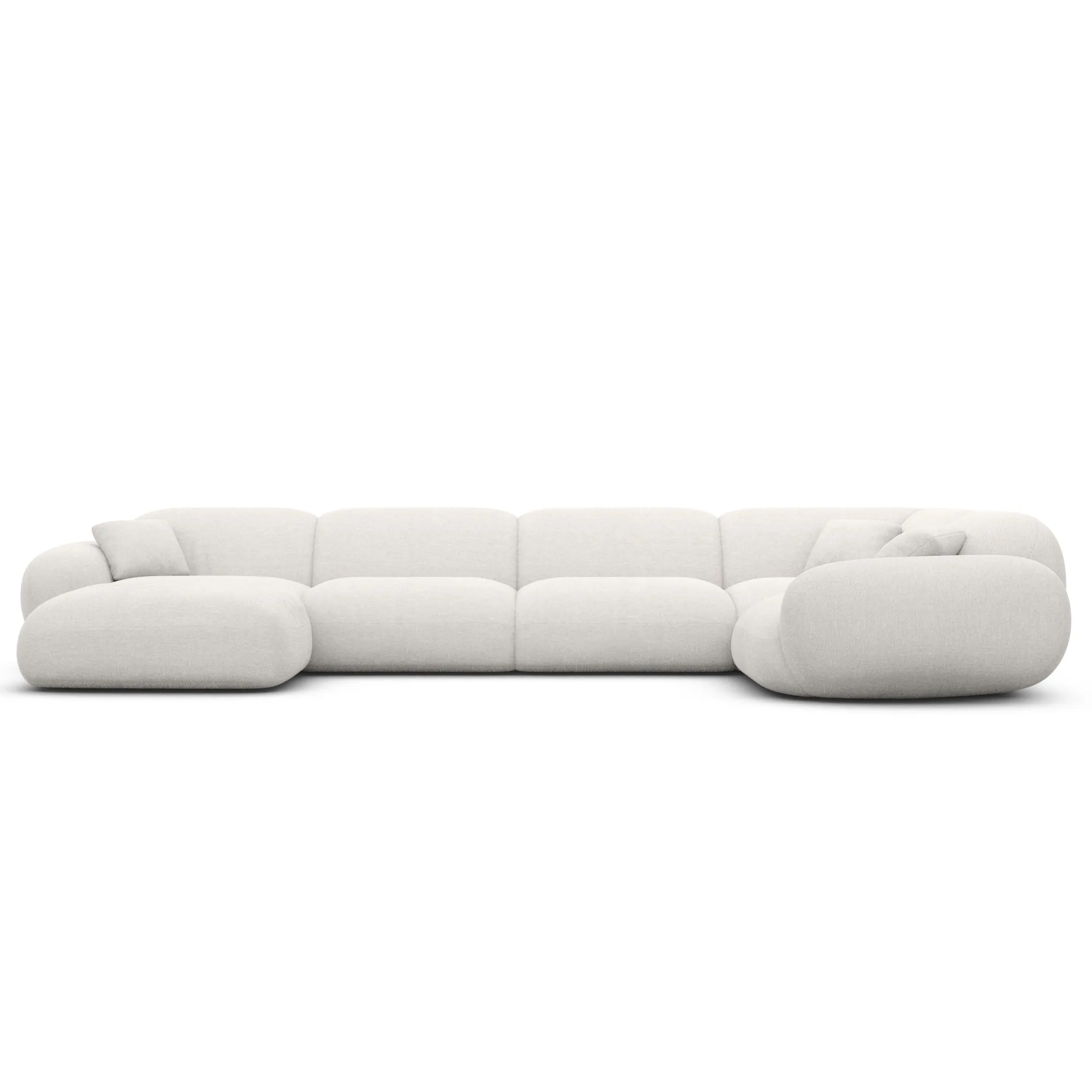 Strukturstoff U-Form XL Wohnlandschaft Elara – Bild 70