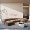 Samtstoff U-Form XL Wohnlandschaft Elara – Bild 5