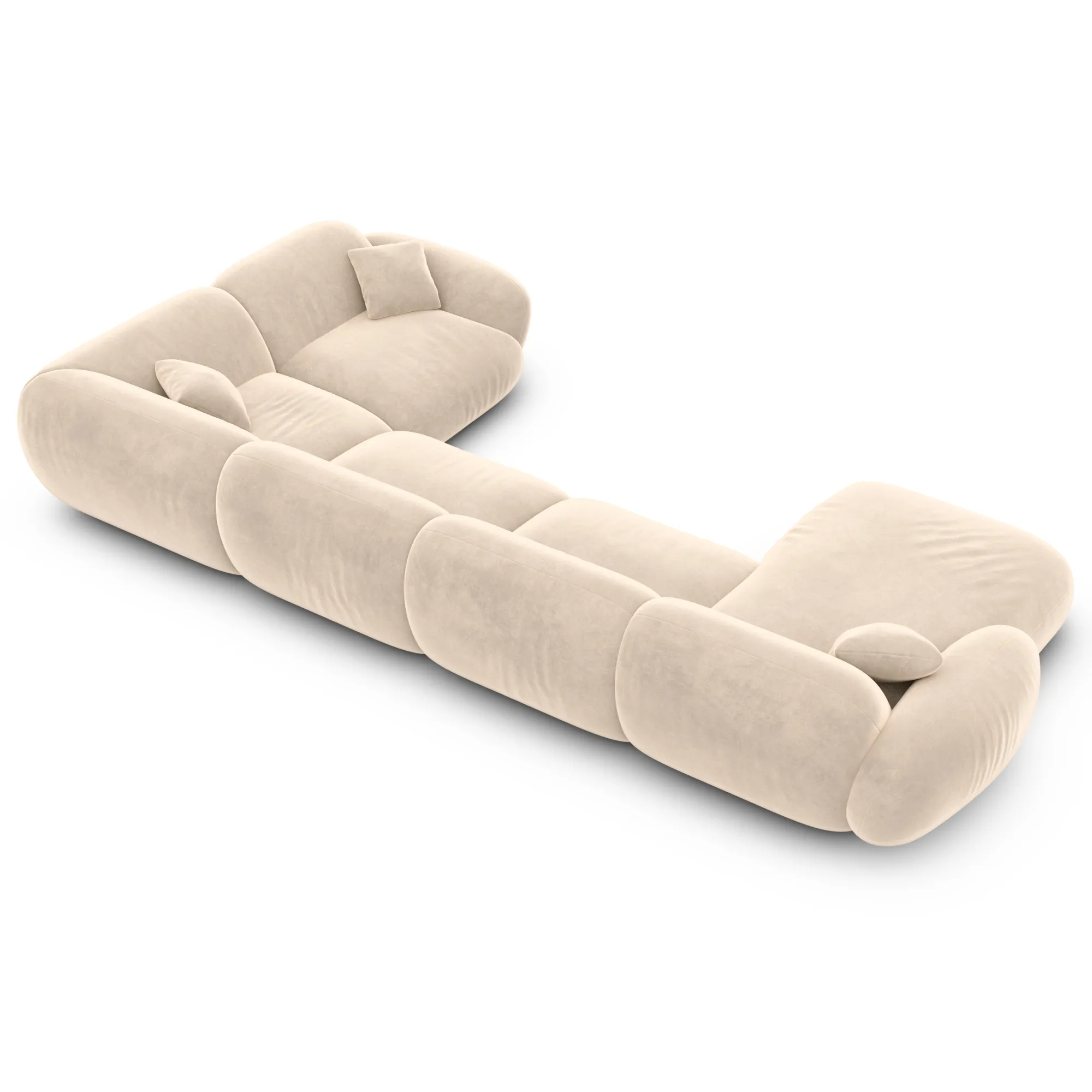 Samtstoff U-Form XL Wohnlandschaft Elara – Bild 90