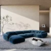 Samtstoff U-Form XL Wohnlandschaft Elara – Bild 10