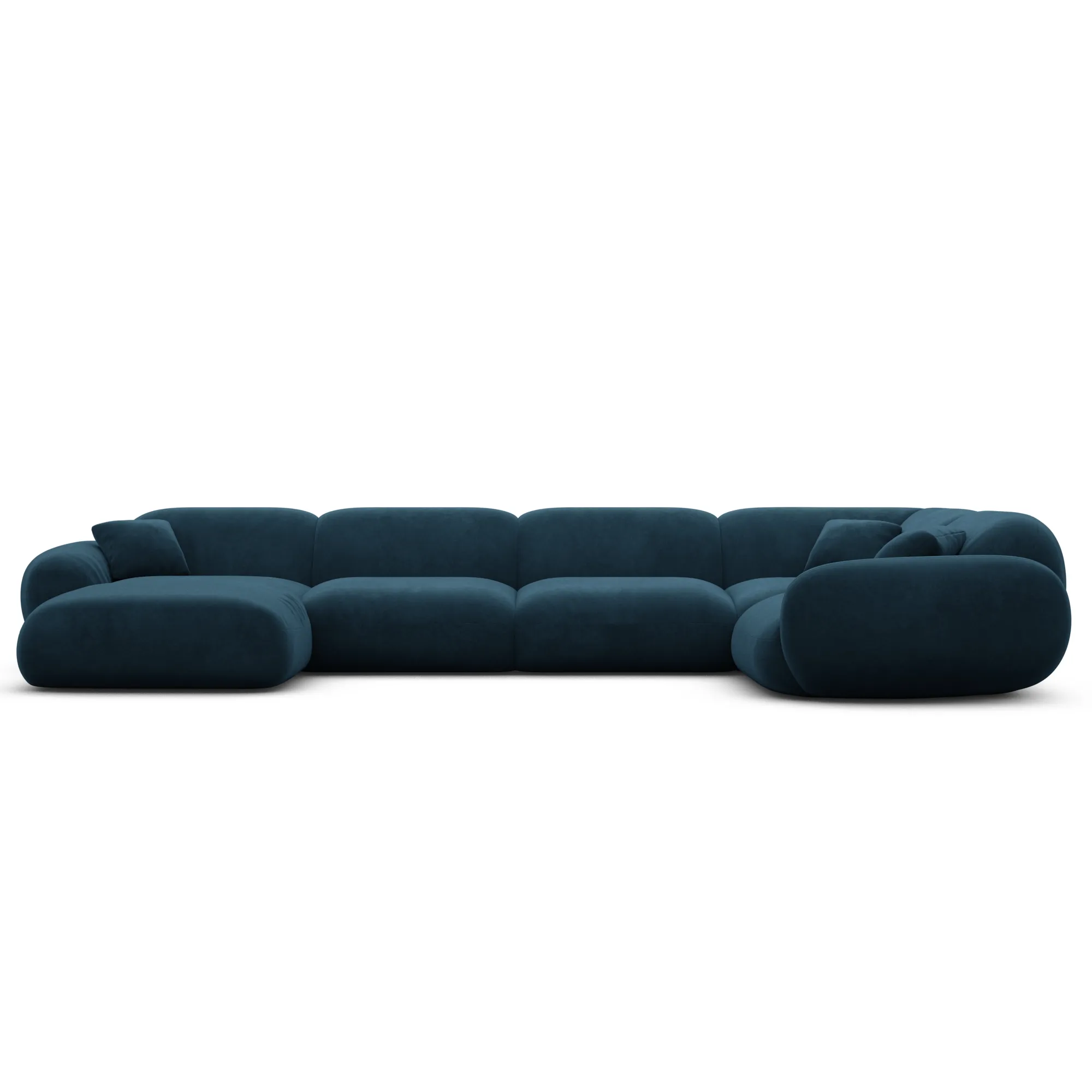 Samtstoff U-Form XL Wohnlandschaft Elara – Bild 29
