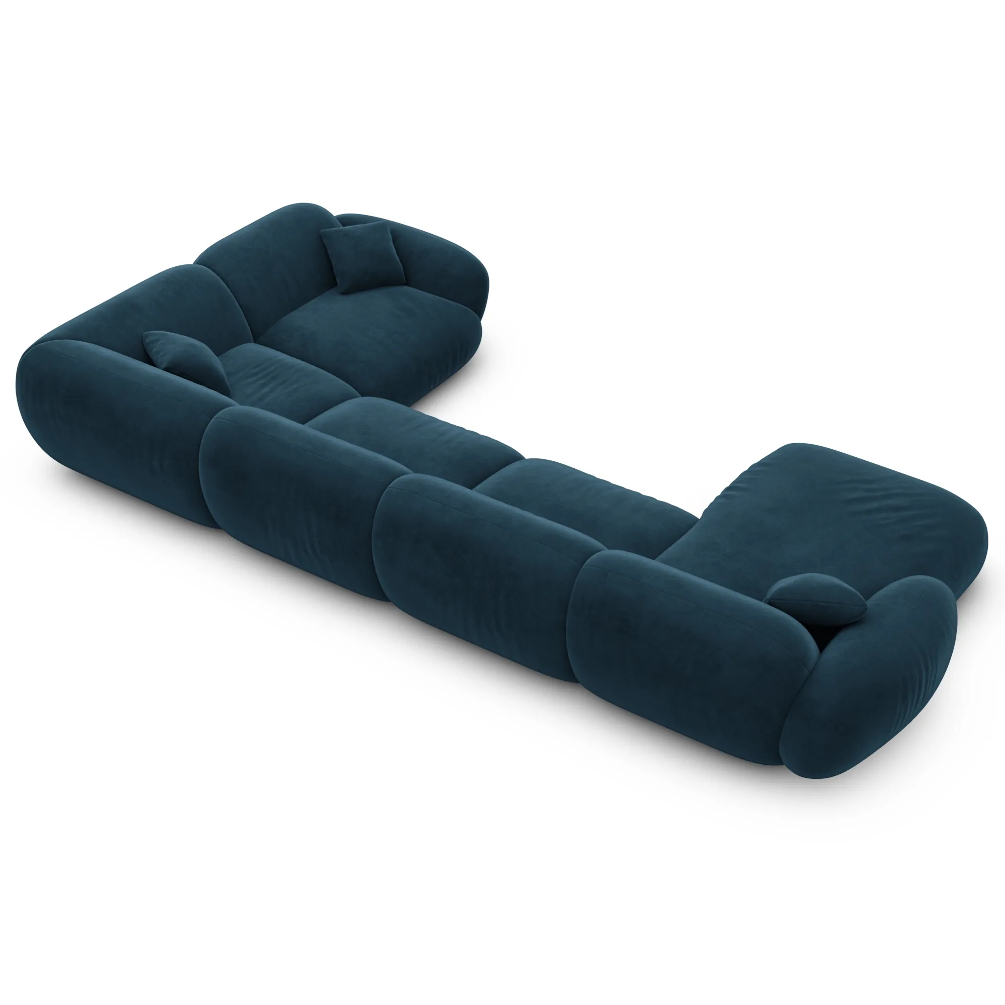 Samtstoff U-Form XL Wohnlandschaft Elara – Bild 30