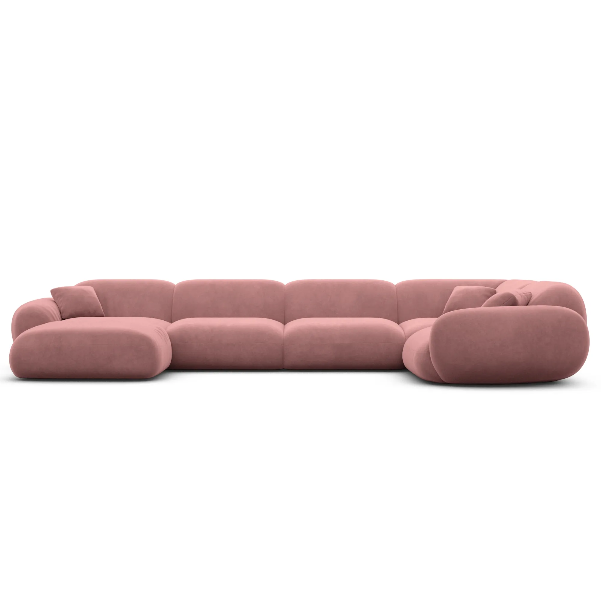 Samtstoff U-Form XL Wohnlandschaft Elara – Bild 32