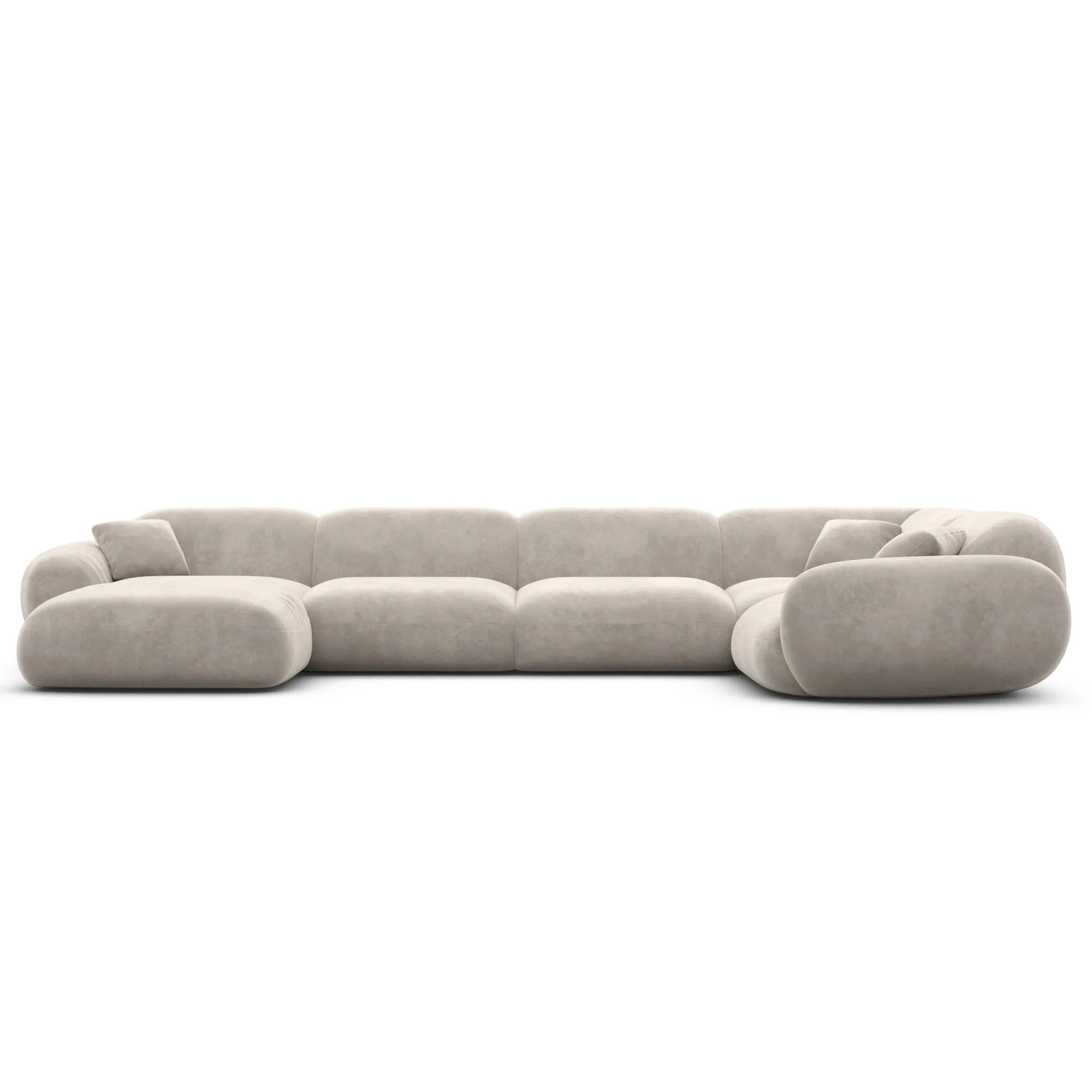 Samtstoff U-Form XL Wohnlandschaft Elara – Bild 38