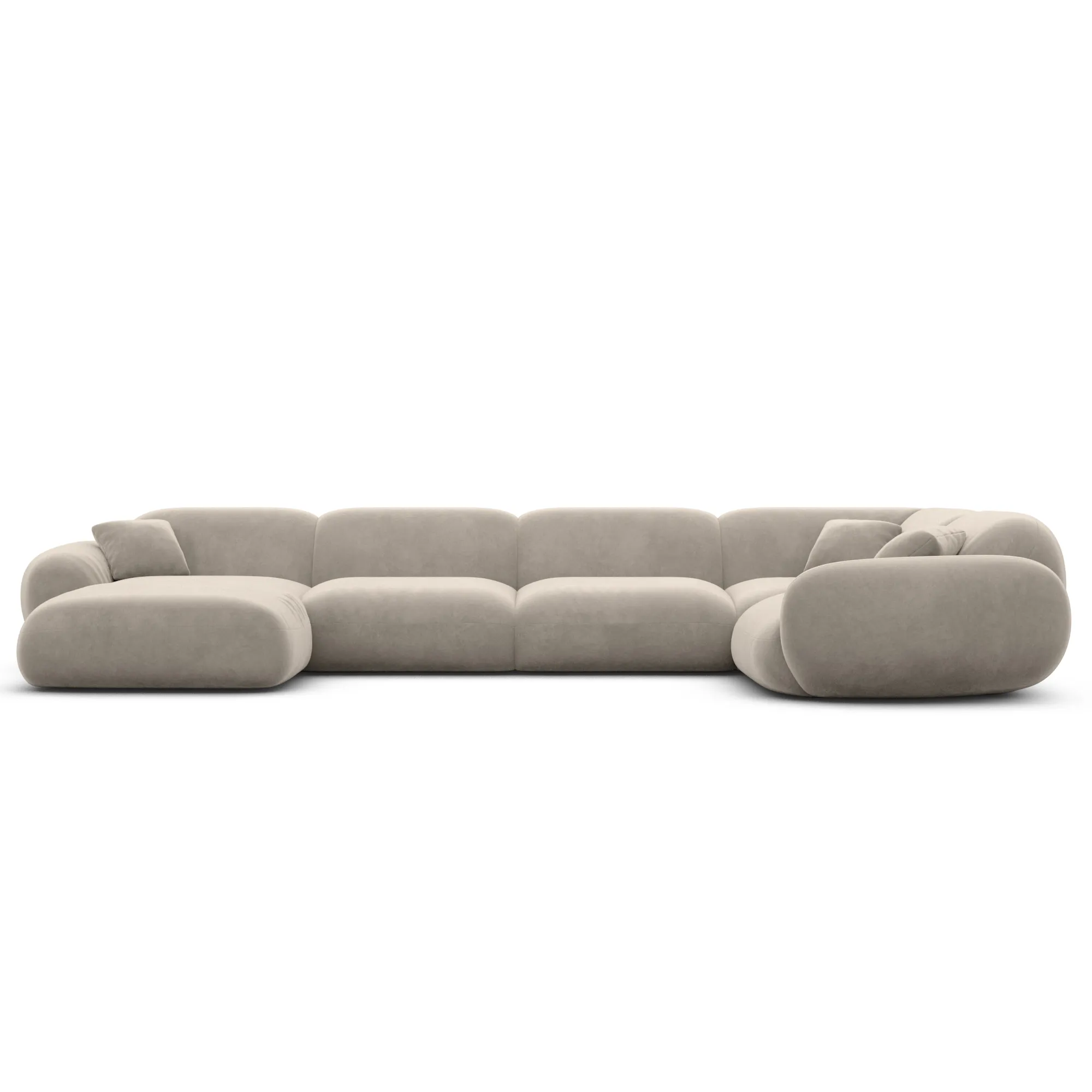 Samtstoff U-Form XL Wohnlandschaft Elara – Bild 41