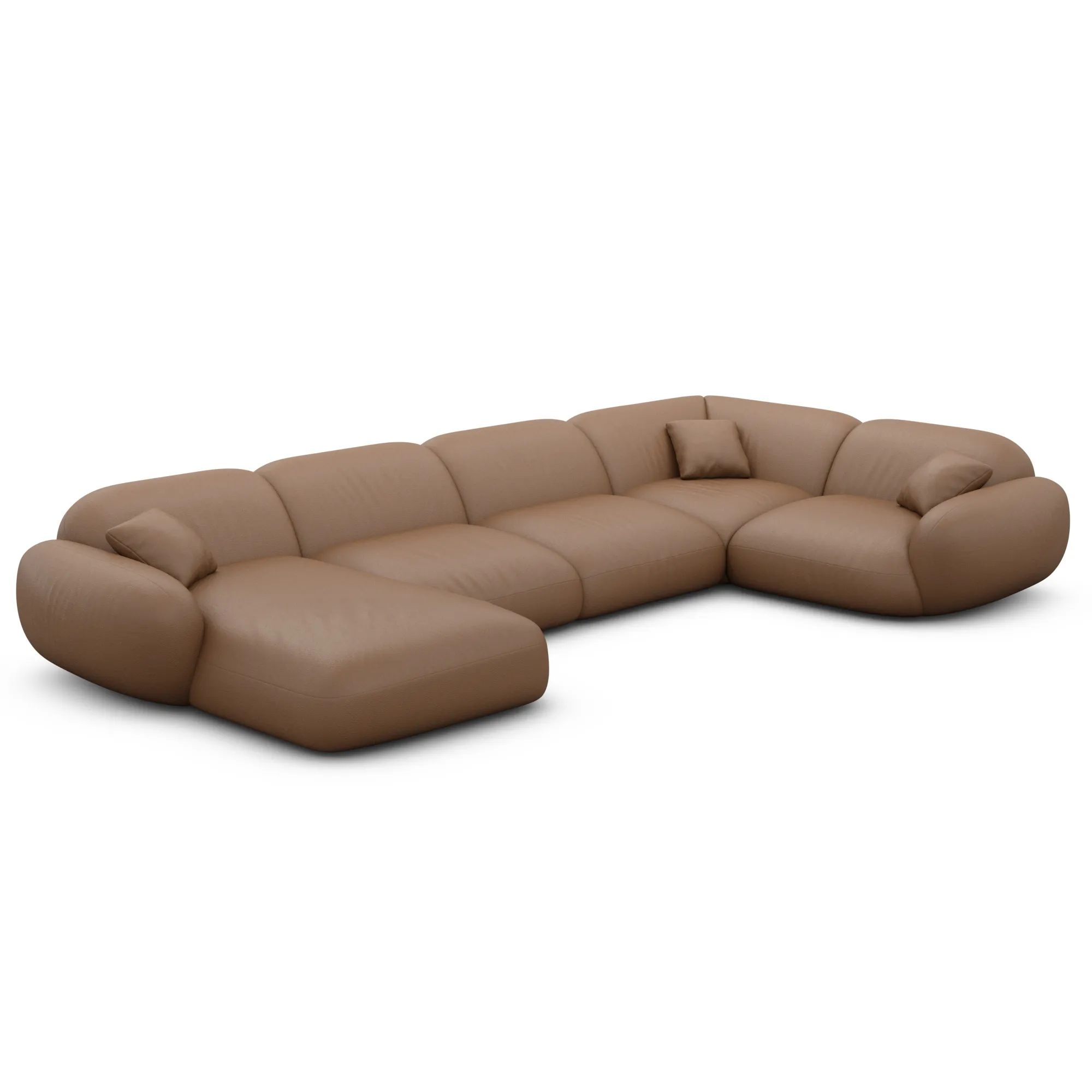 Echtleder U-Form XL Wohnlandschaft Elara – Bild 32