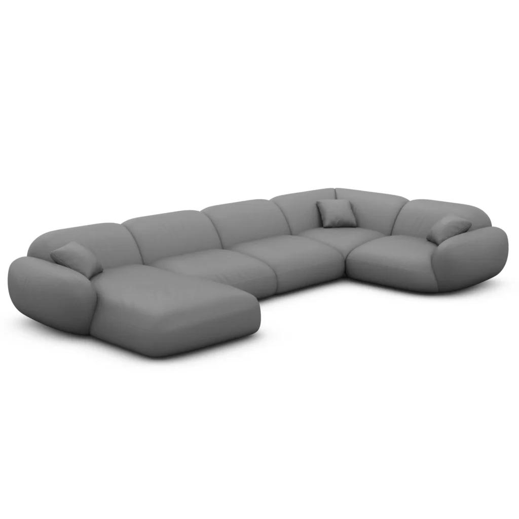 Echtleder U-Form XL Wohnlandschaft Elara