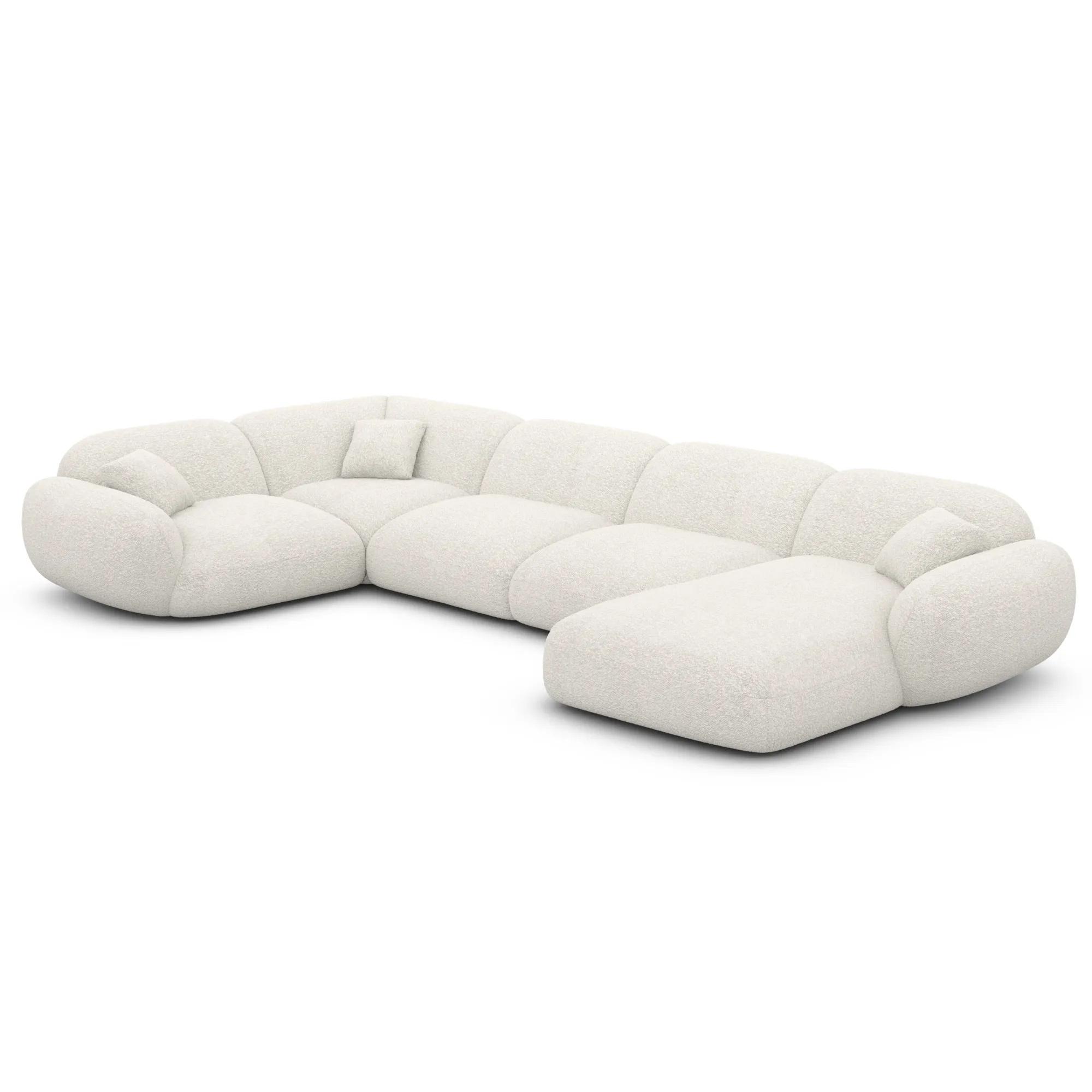 Bouclé U-Form XL Wohnlandschaft Elara – Bild 16