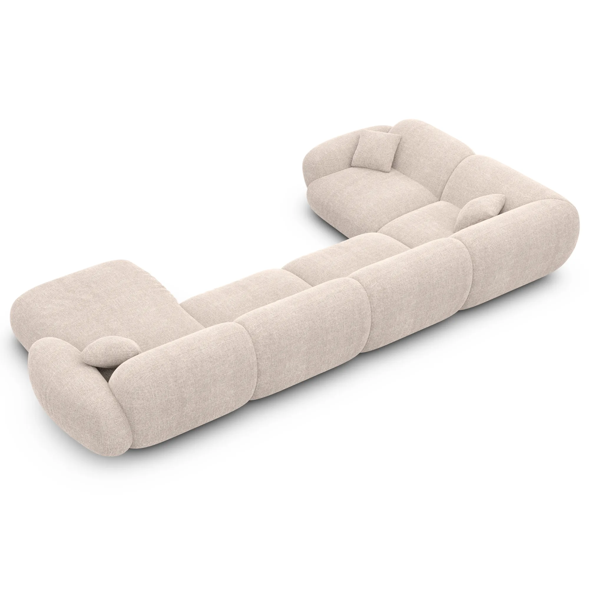 Strukturstoff U-Form XL Wohnlandschaft Elara – Bild 77