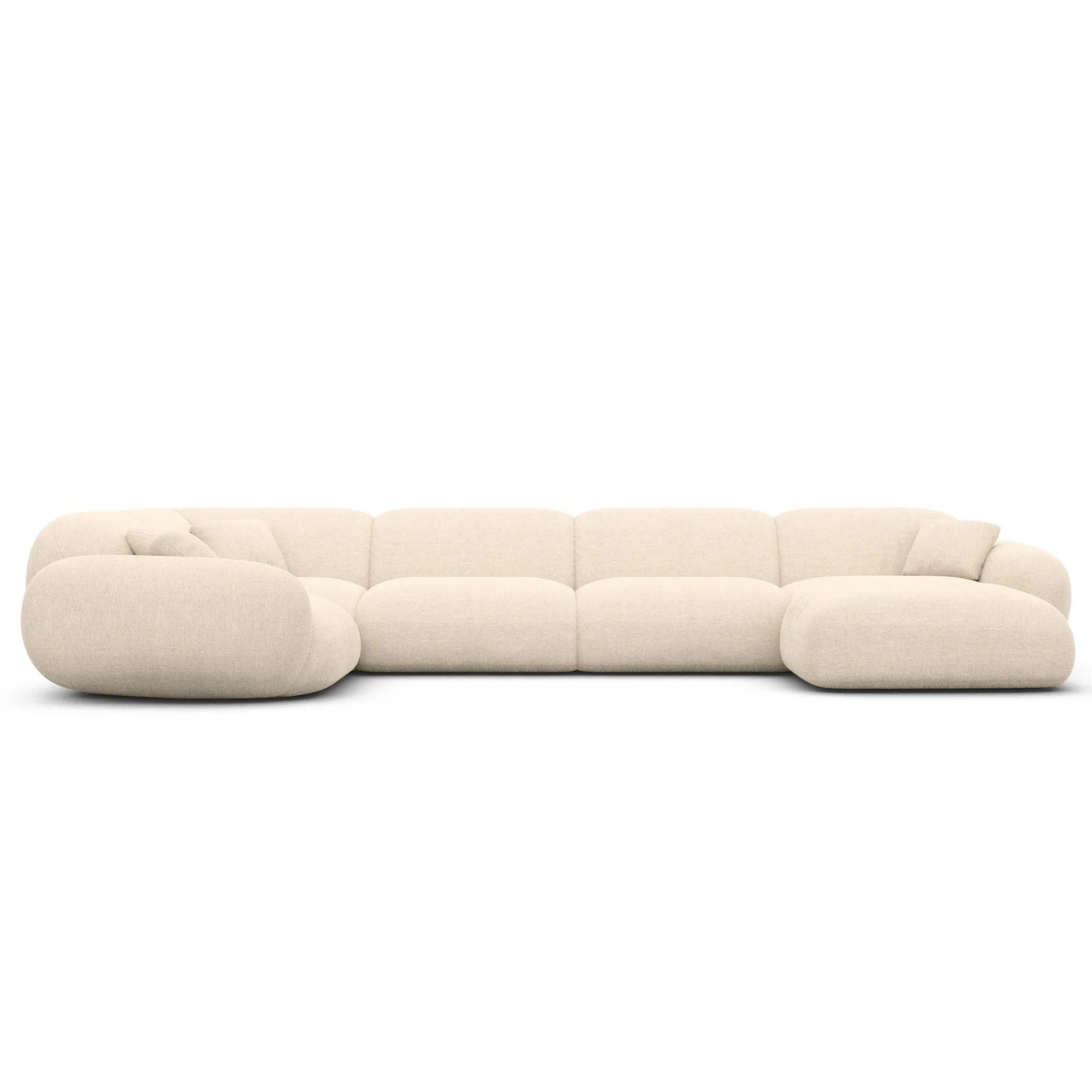 Strukturstoff U-Form XL Wohnlandschaft Elara – Bild 25