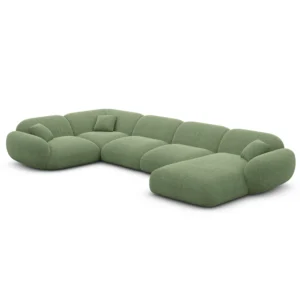 Strukturstoff U-Form XL Wohnlandschaft Elara