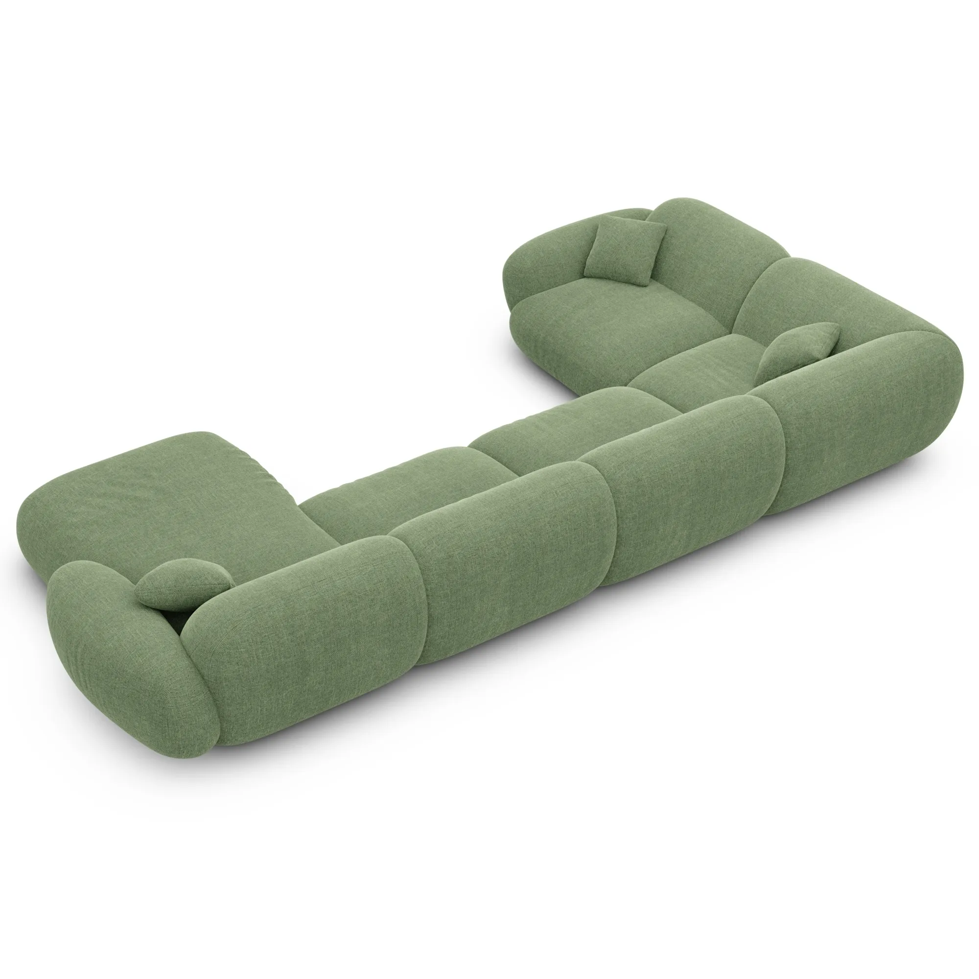Strukturstoff U-Form XL Wohnlandschaft Elara – Bild 32