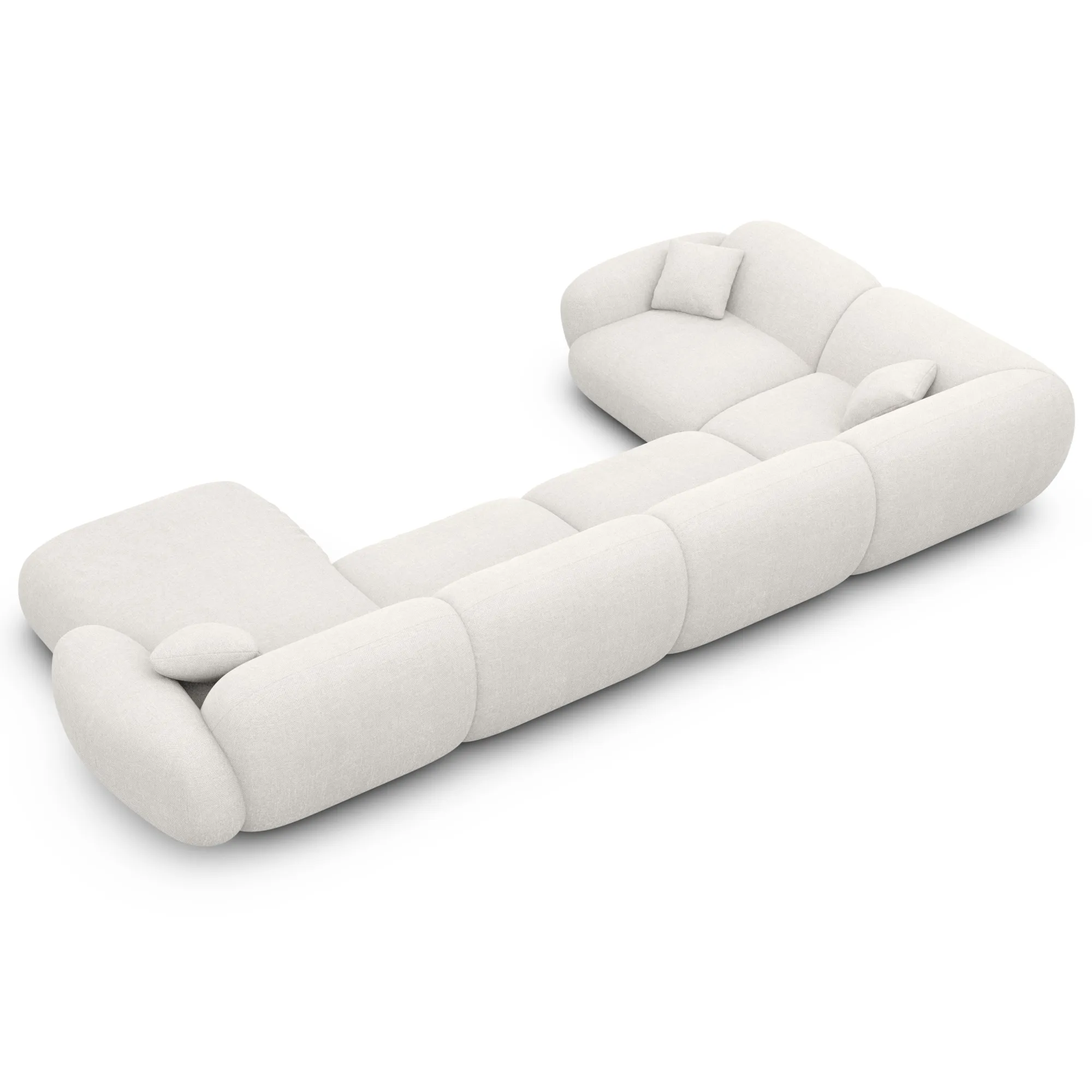Strukturstoff U-Form XL Wohnlandschaft Elara – Bild 41