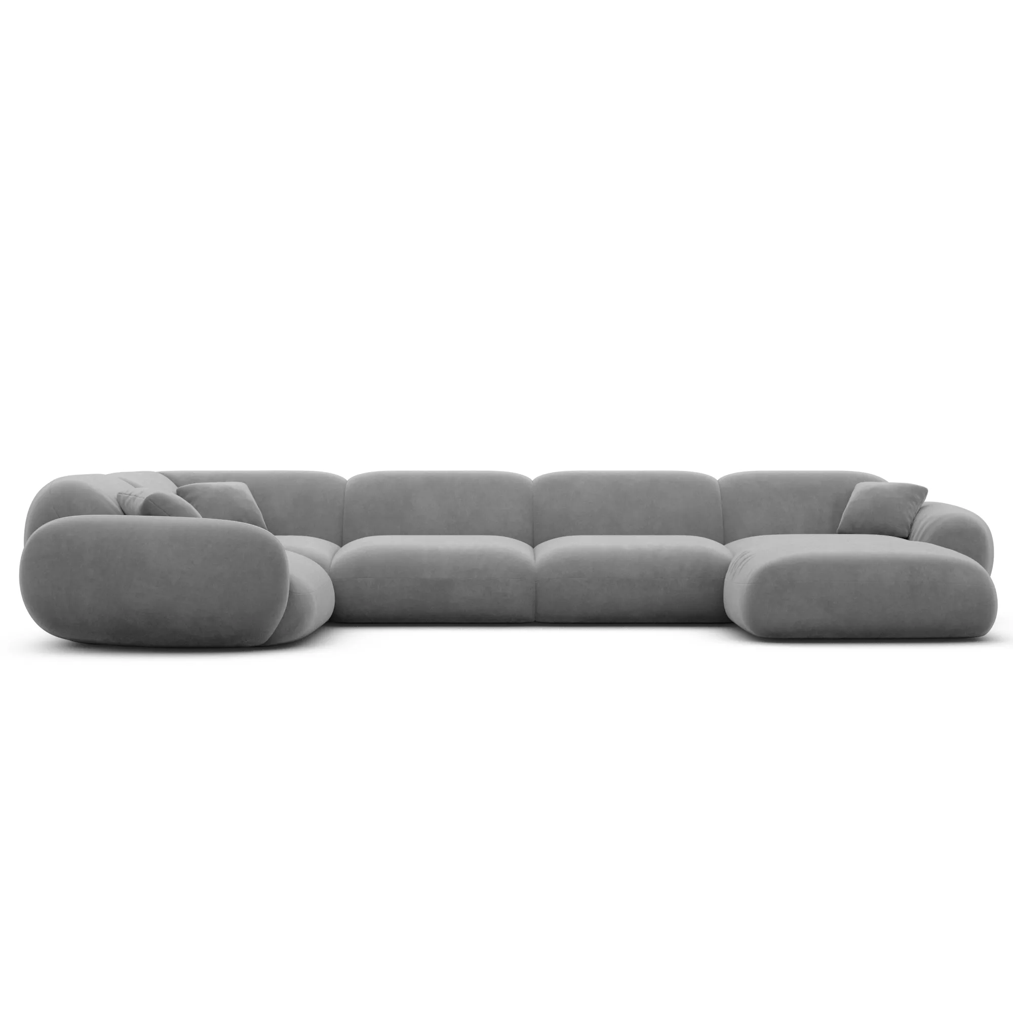 Samtstoff U-Form XL Wohnlandschaft Elara – Bild 56