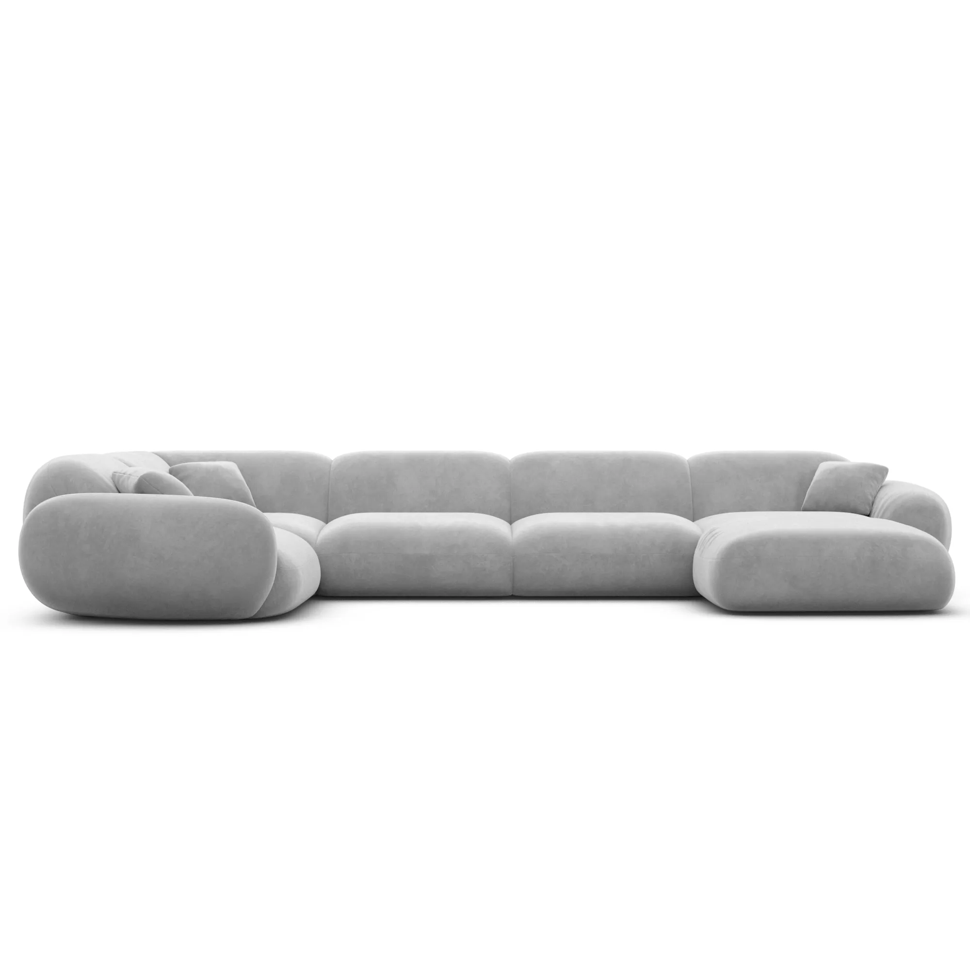 Samtstoff U-Form XL Wohnlandschaft Elara – Bild 62