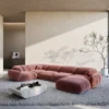 Samtstoff U-Form XL Wohnlandschaft Elara – Bild 23