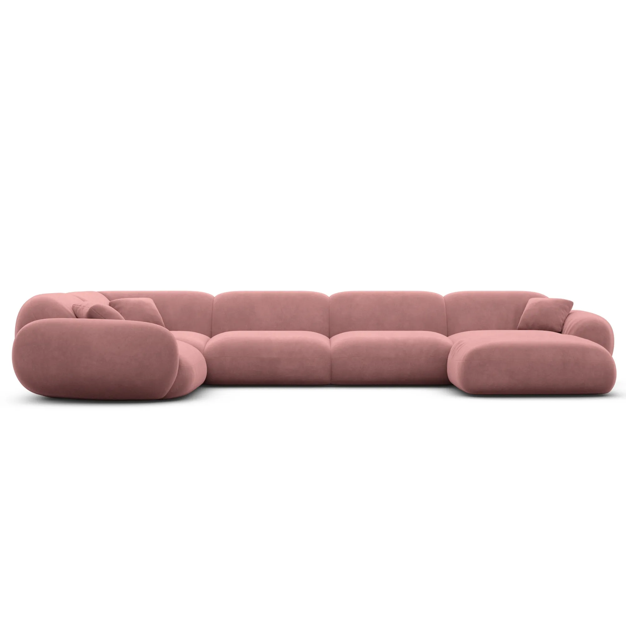 Samtstoff U-Form XL Wohnlandschaft Elara – Bild 68
