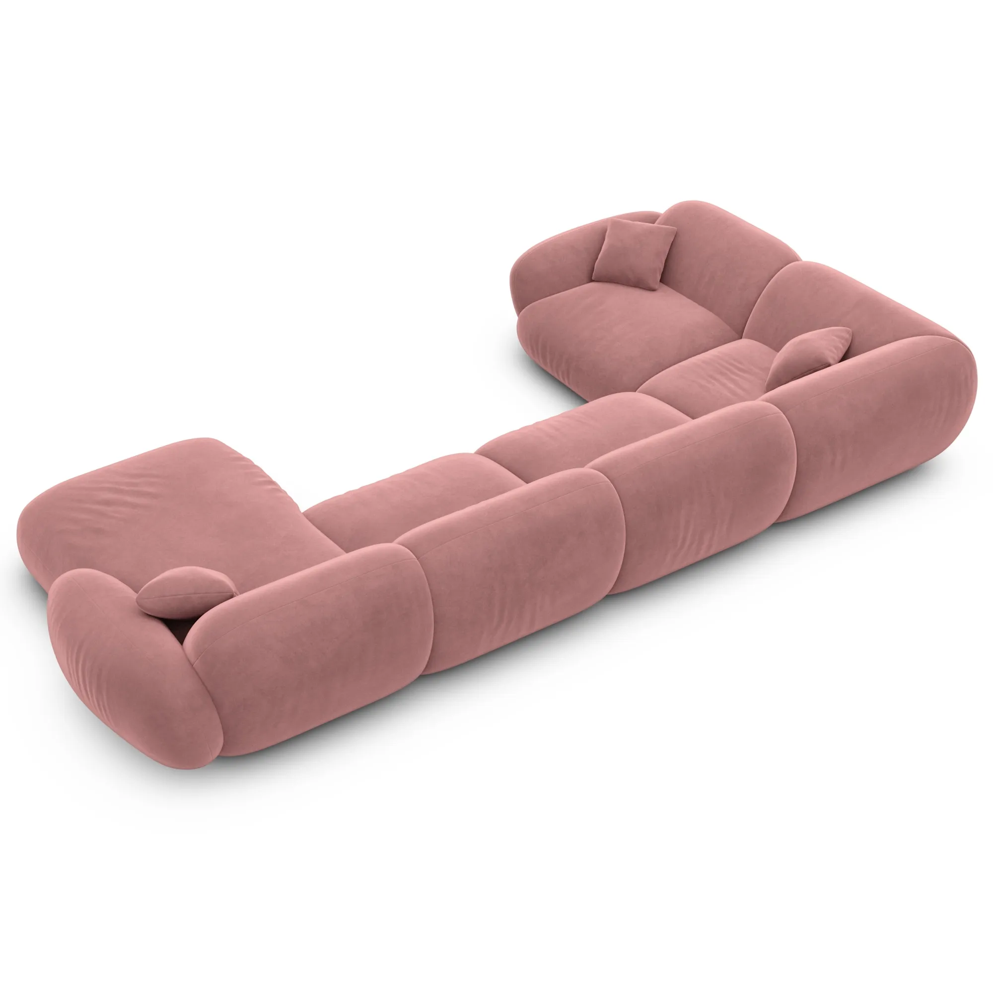 Samtstoff U-Form XL Wohnlandschaft Elara – Bild 69