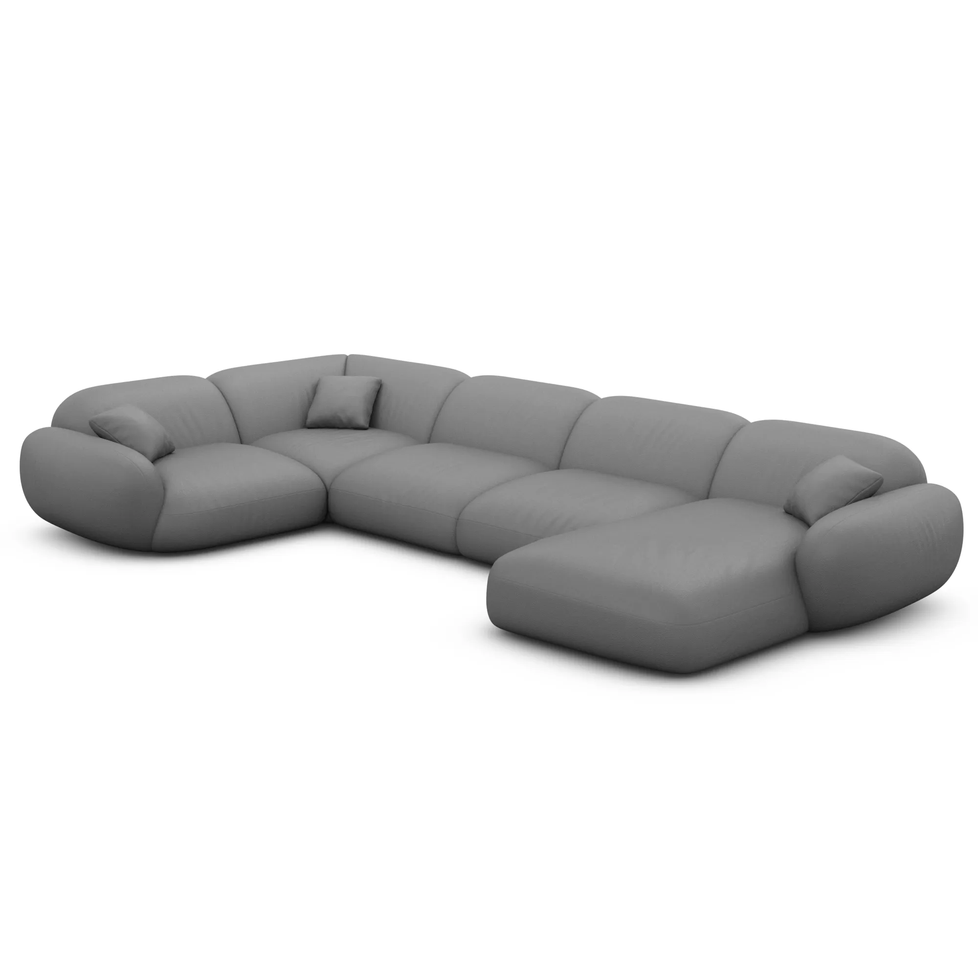 Echtleder U-Form XL Wohnlandschaft Elara – Bild 17