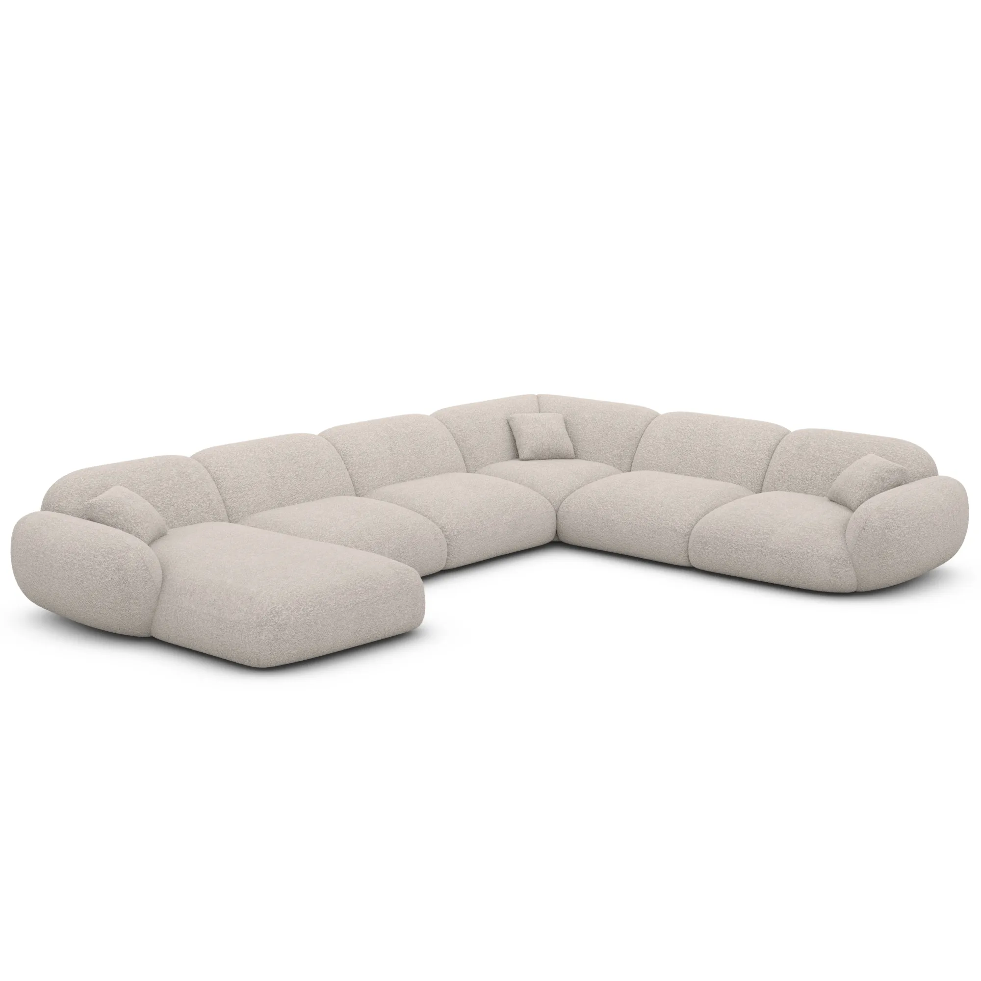 Bouclé U-Form XXL Wohnlandschaft Elara – Bild 10