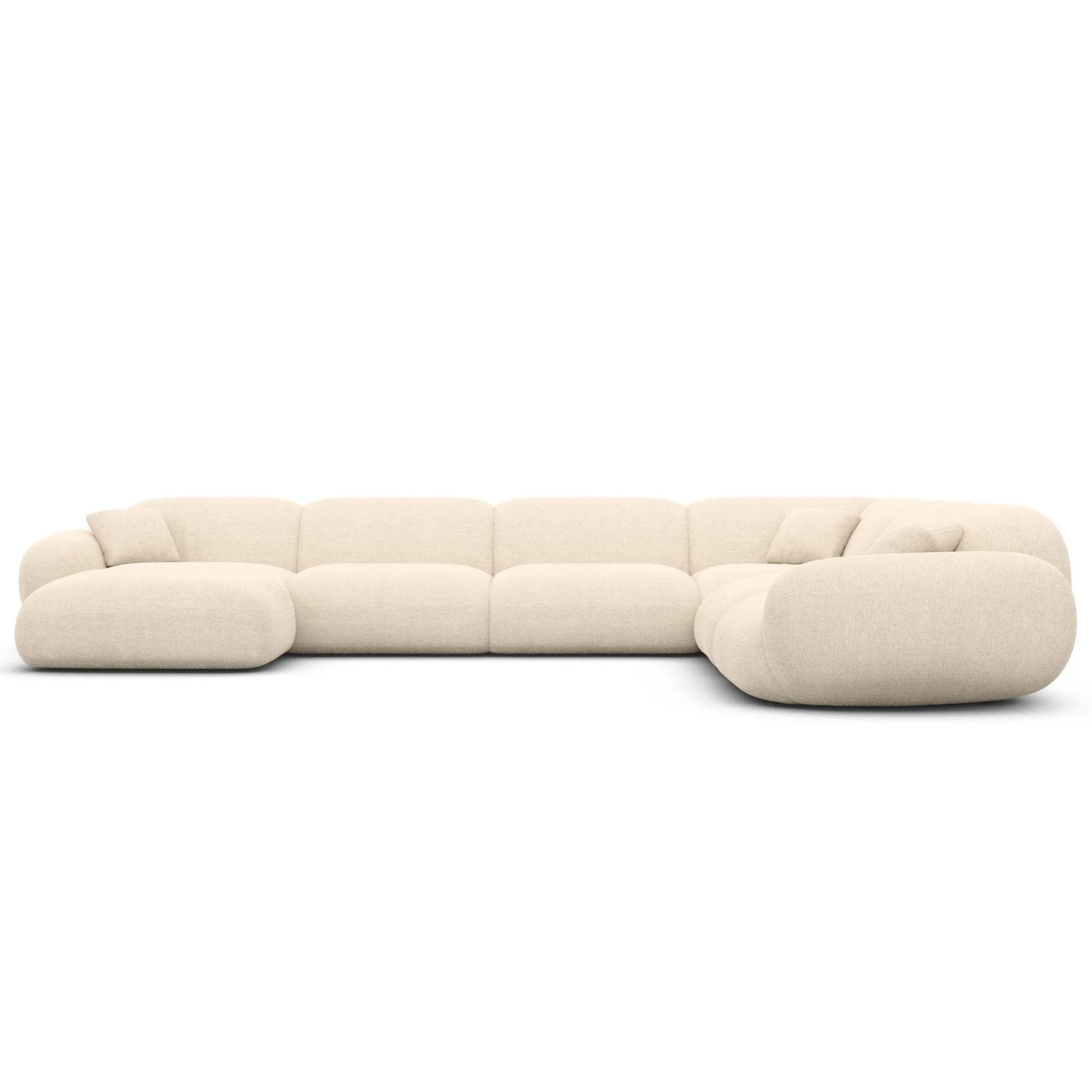 Strukturstoff U-Form XXL Wohnlandschaft Elara – Bild 79