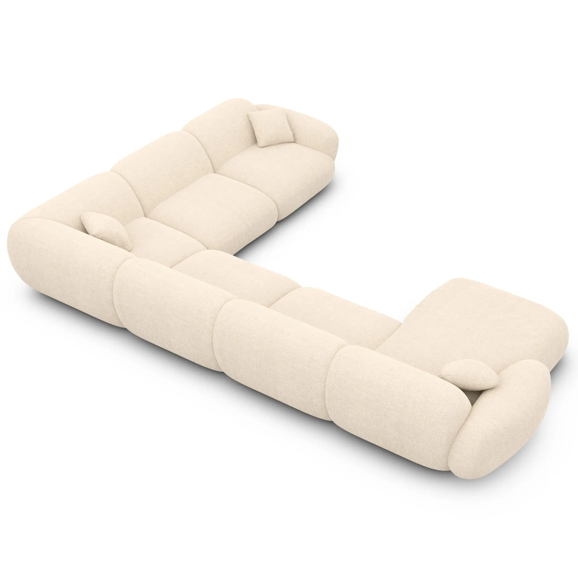Strukturstoff U-Form XXL Wohnlandschaft Elara – Bild 80