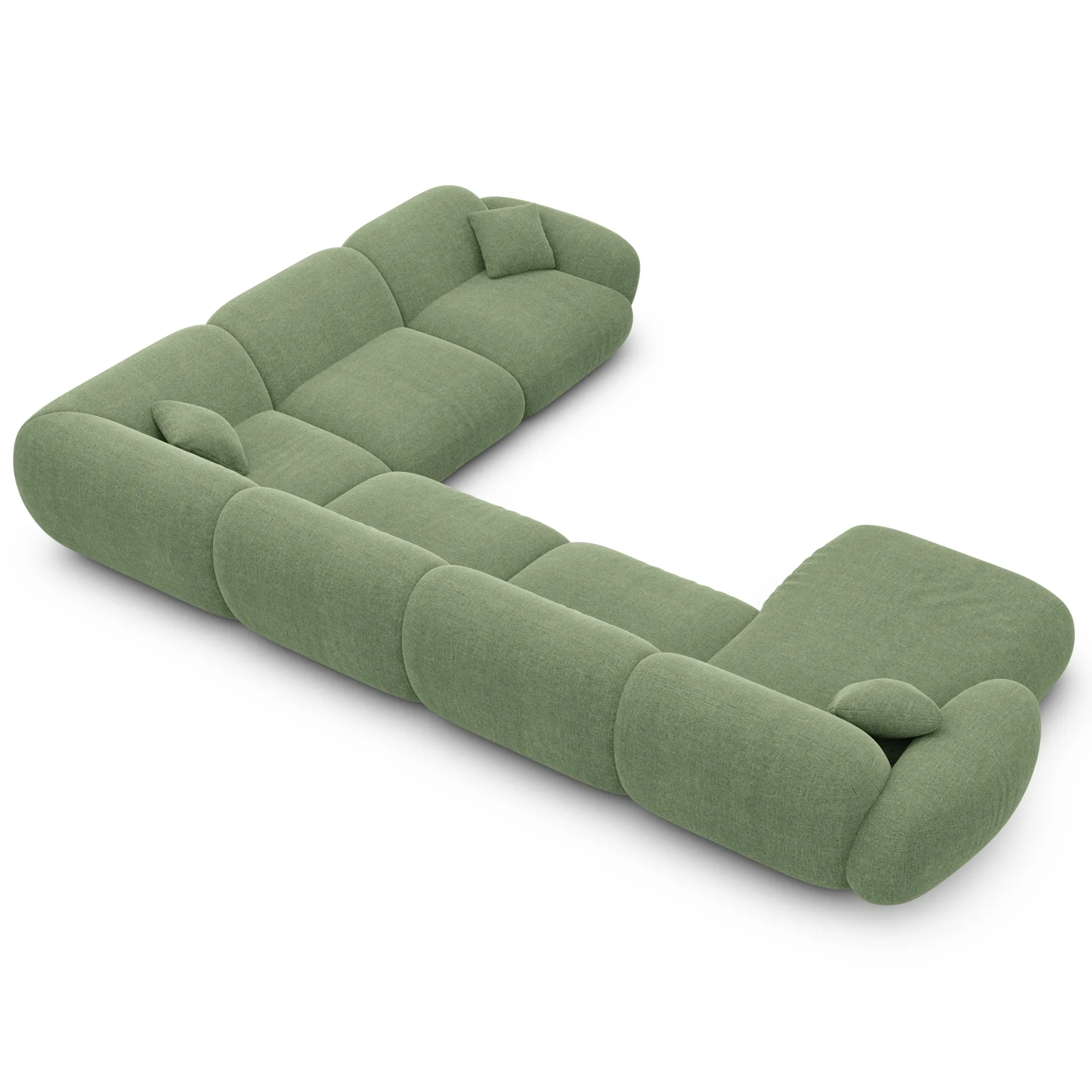 Strukturstoff U-Form XXL Wohnlandschaft Elara – Bild 26
