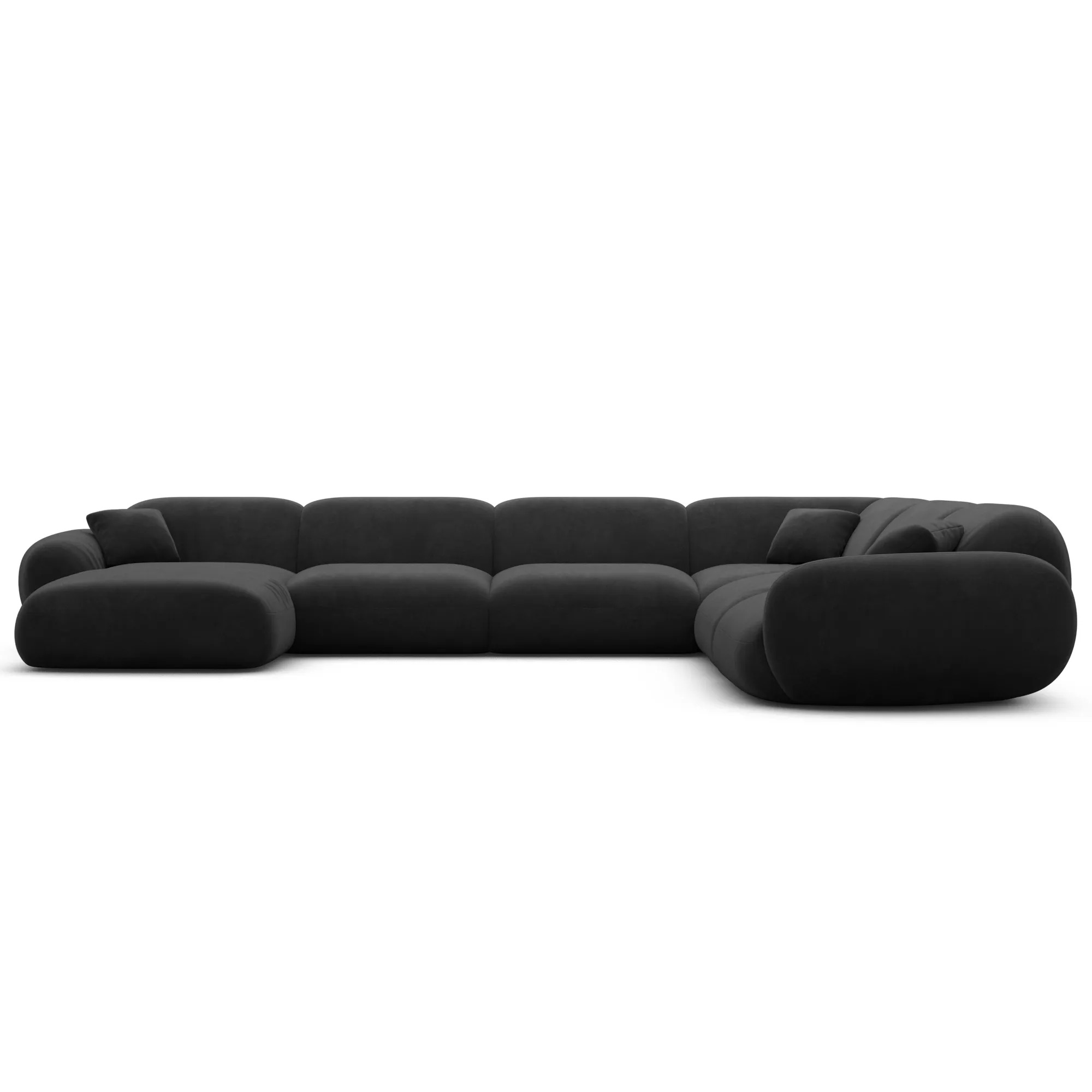 Samtstoff U-Form XXL Wohnlandschaft Elara – Bild 59
