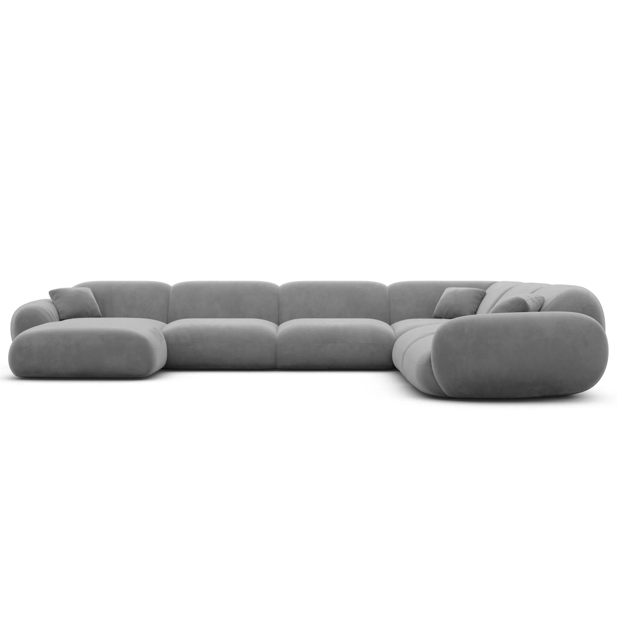 Samtstoff U-Form XXL Wohnlandschaft Elara – Bild 68