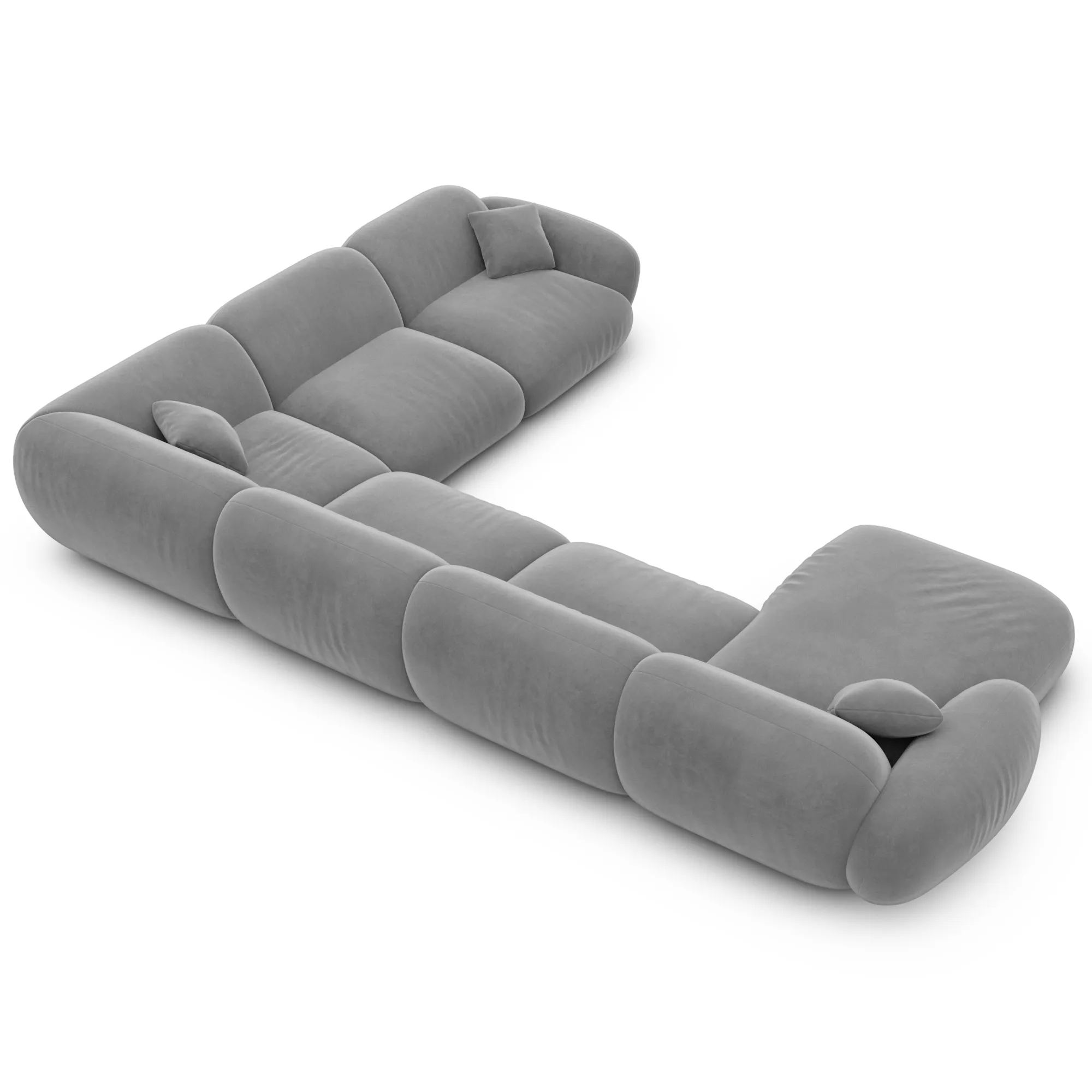 Samtstoff U-Form XXL Wohnlandschaft Elara – Bild 69