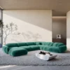 Samtstoff U-Form XXL Wohnlandschaft Elara – Bild 24