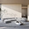 Samtstoff U-Form XXL Wohnlandschaft Elara