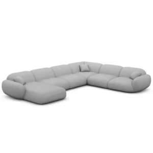 Kunstleder U-Form XXL Wohnlandschaft Elara